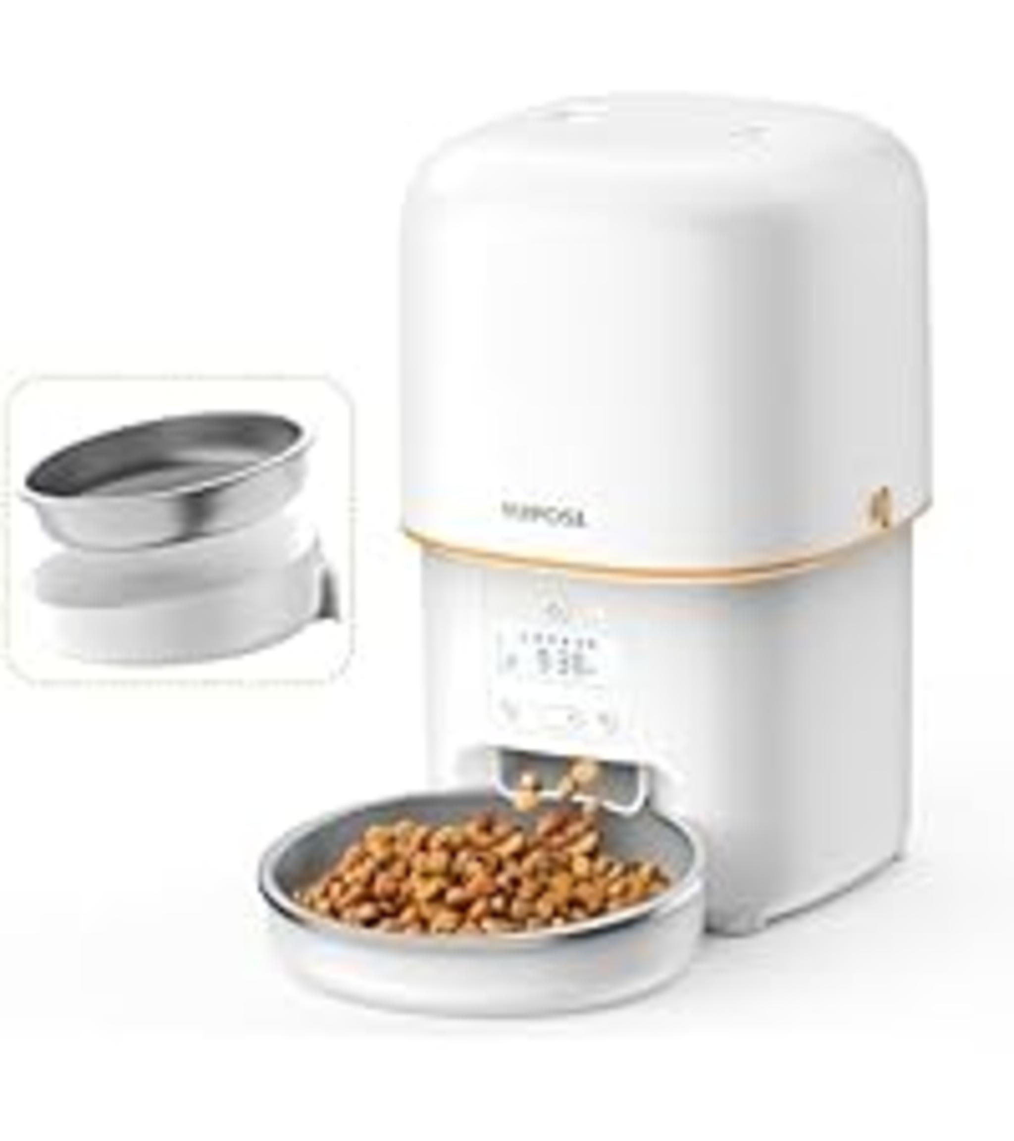 3L Automatic Cat Feeder with Anti-Jam Design and Stainless Steel Bowl image 23