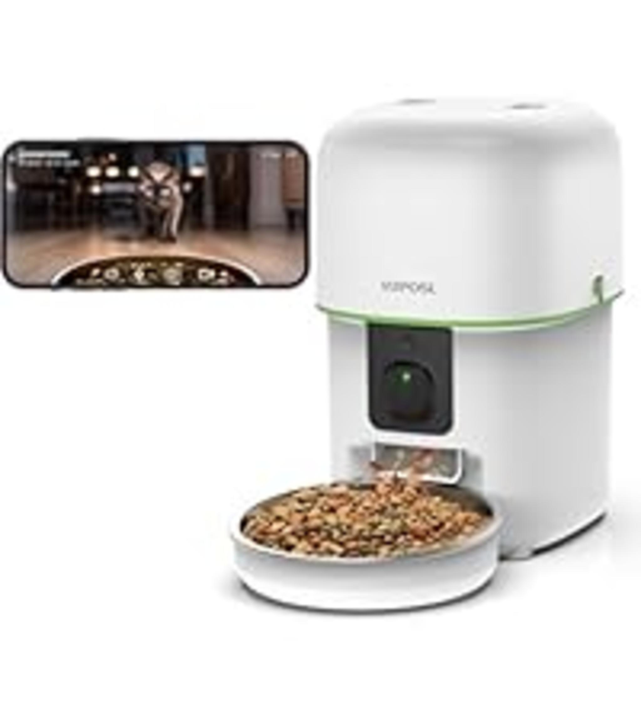 3L Automatic Cat Feeder with Anti-Jam Design and Stainless Steel Bowl image 24