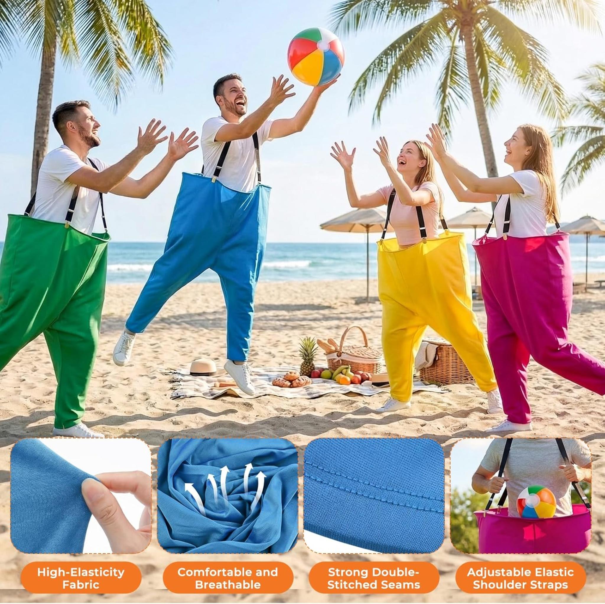 Giant Granny Pants Yard Game Set with 20 Bouncy Balls and Accessories