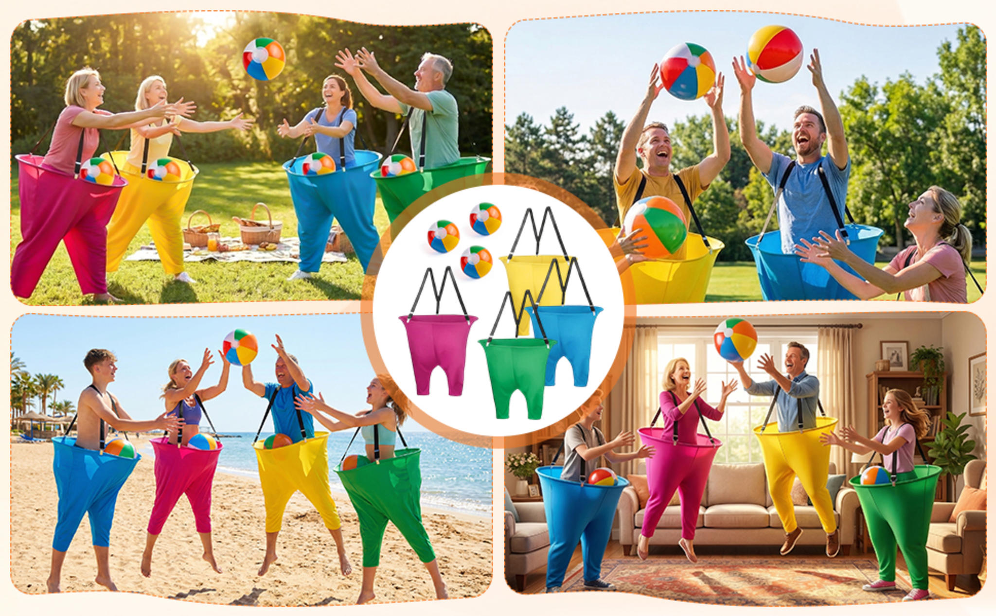 Giant Granny Pants Yard Game Set with 20 Bouncy Balls and Accessories image 13