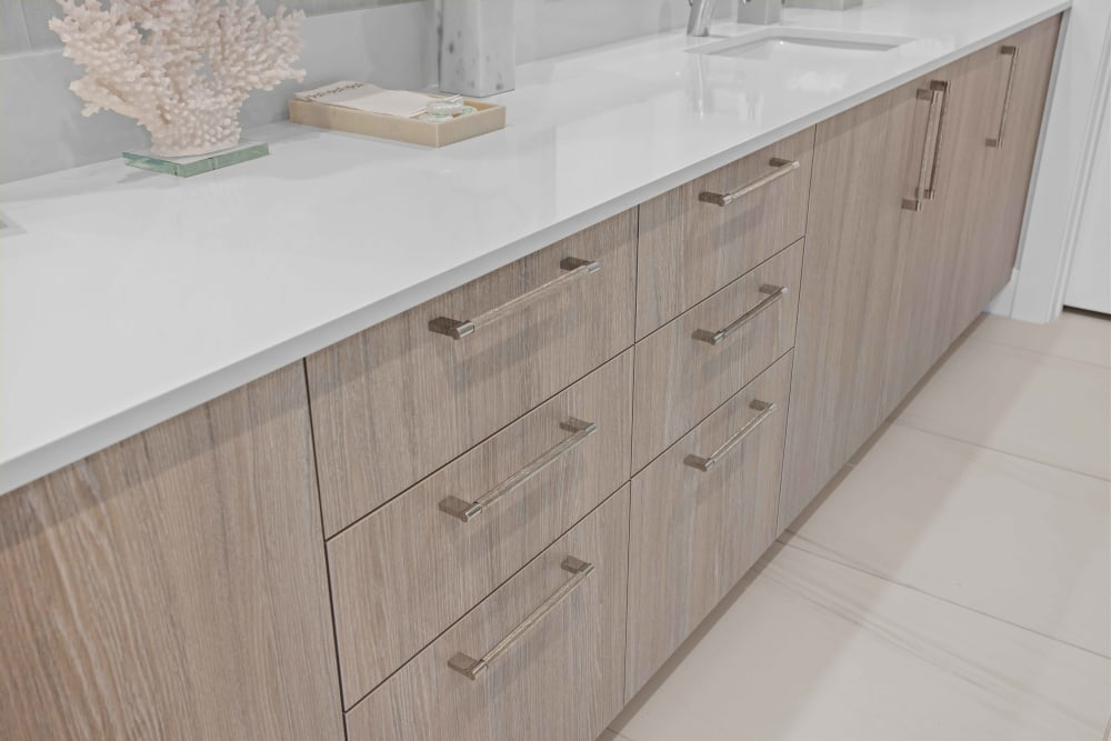 Platinum Build bathroom renovation — vanity