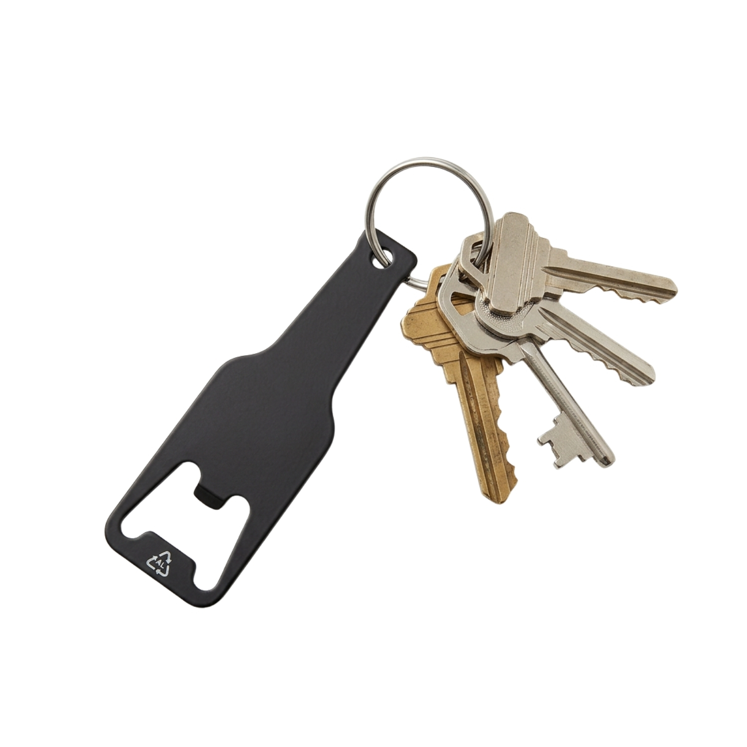 Eco Aluminium Keychain Opener | Recycled Aluminium Keychain with Built-in Bottle Opener, Lightweight & Durable | Sustainable Corporate Gifting Keychain view 2