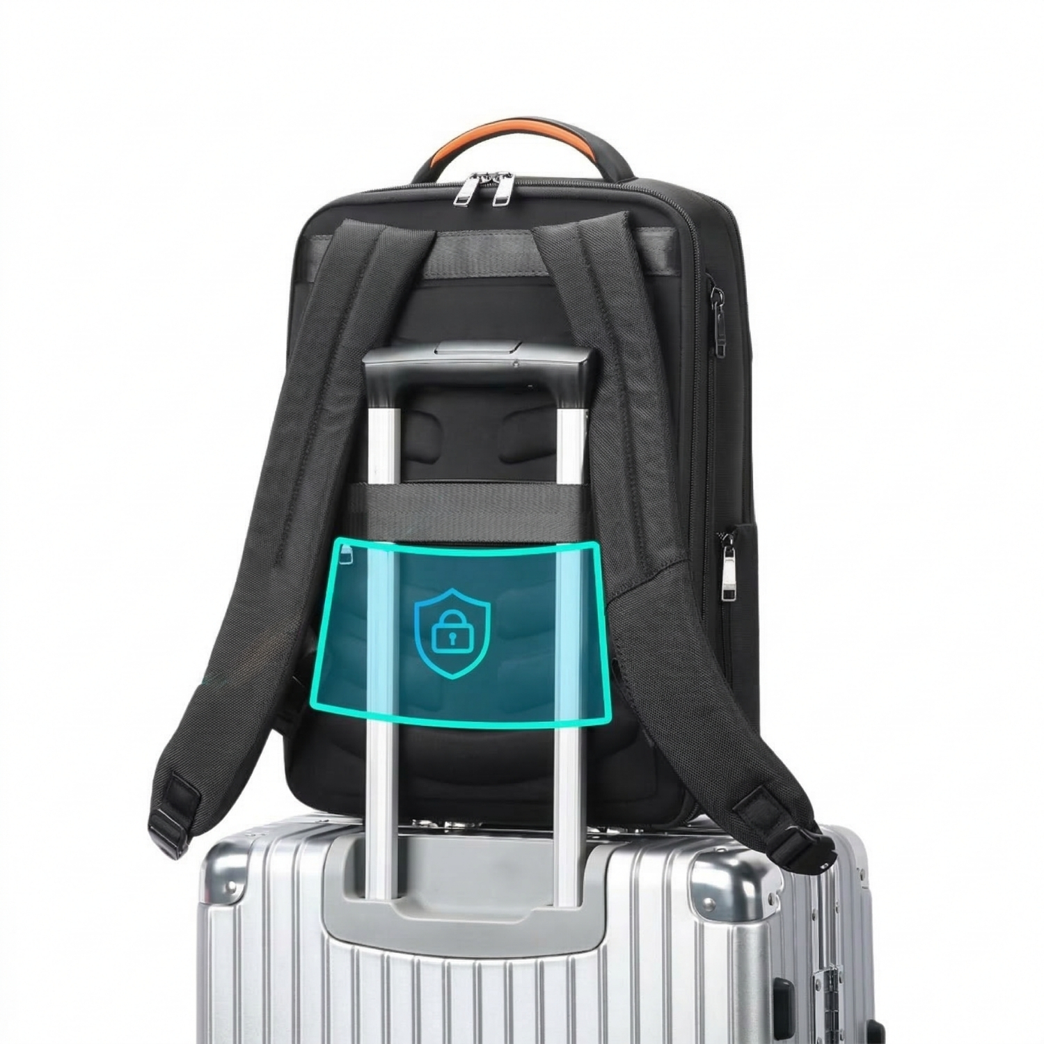 The Forge Backpack | Premium Laptop Backpack, Smart Storage, 180° Laptop Compartment, Expandable Capacity | Office, Business & Travel Backpack, Black view 4