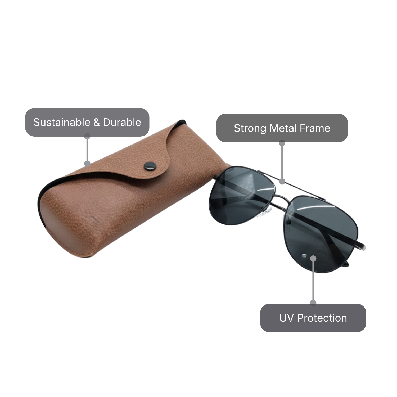 ReSight Sunglasses | 100% Recycled PET Plastic, Lightweight & Durable, UV & Weather Resistant, Customizable Design | Sustainable Corporate Gifting view 4