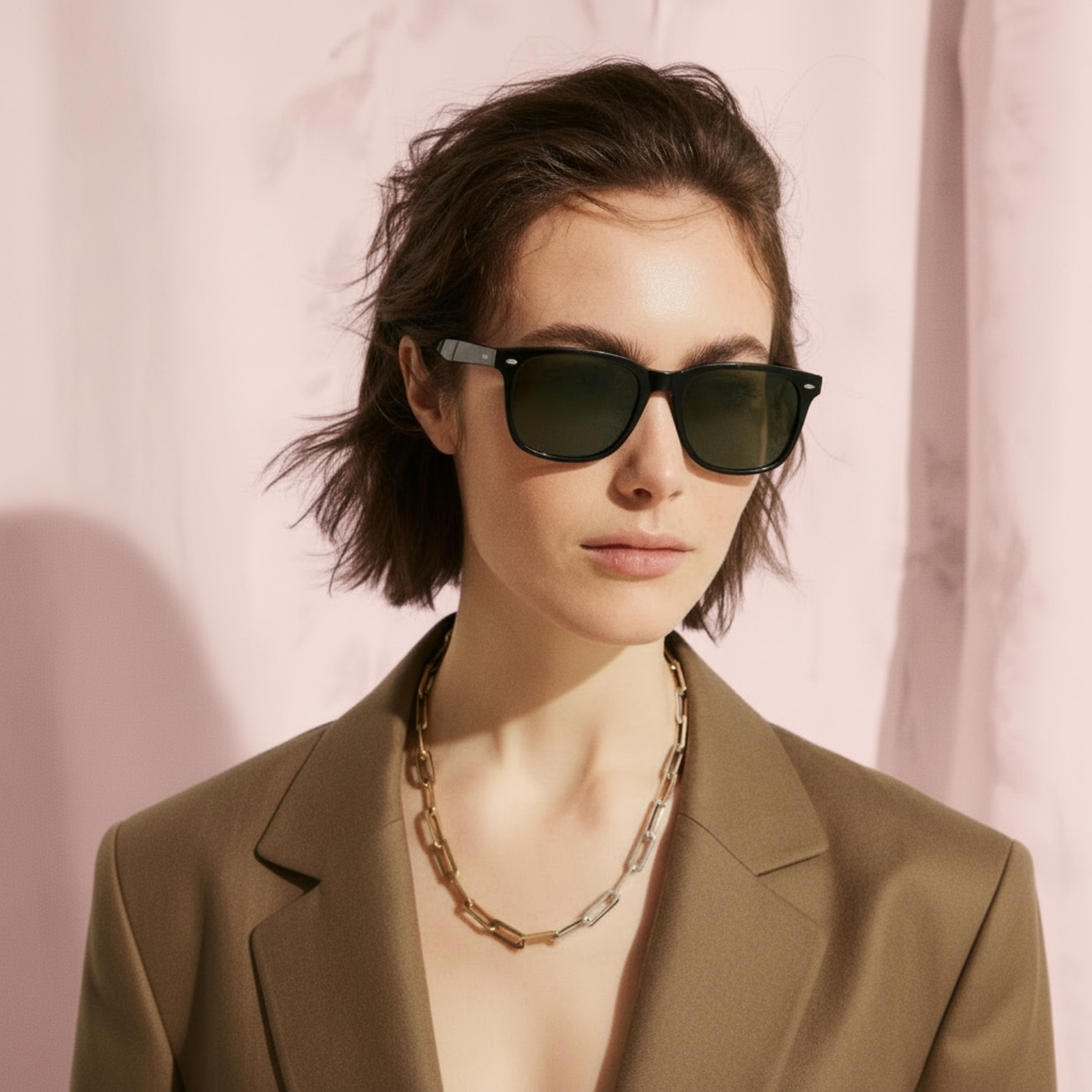 Lunair Sunglasses | Gunmetal Metal Frame Sunglasses with Polycarbonate Temples & Grey Accents | Modern Stylish Eyewear for Everyday Use view 3