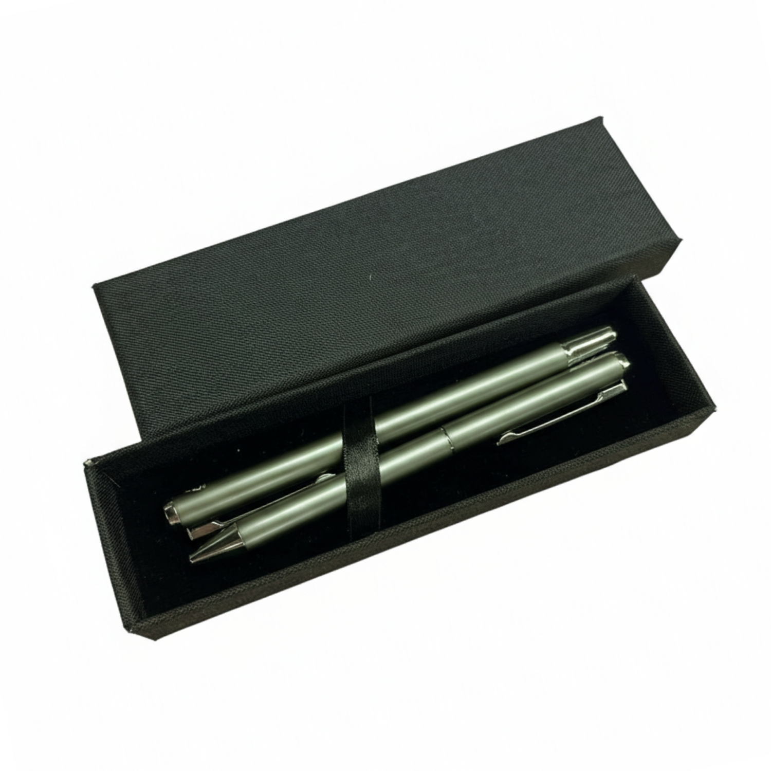 The Alu Mark Duo Set | Premium Recycled Aluminum Pen Set with Stylus, Matte Gunmetal Finish, Smooth Writing Ballpoint | Eco-Friendly Executive Pen for Office & Gifting