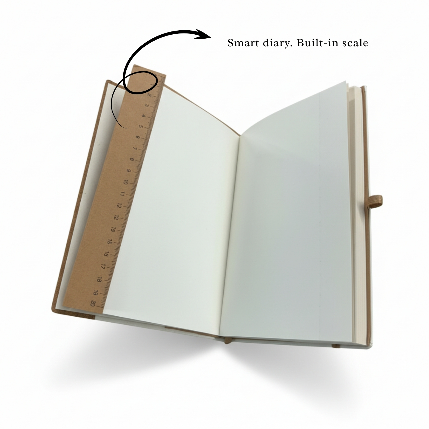 Carton Leaf Journal | Premium Eco-Friendly A5 Notebook, Recycled Milk Carton Paper, Cork Accents, 80 GSM Pages with Ruler | Sustainable Notebook for Office, Study & Daily Use view 2