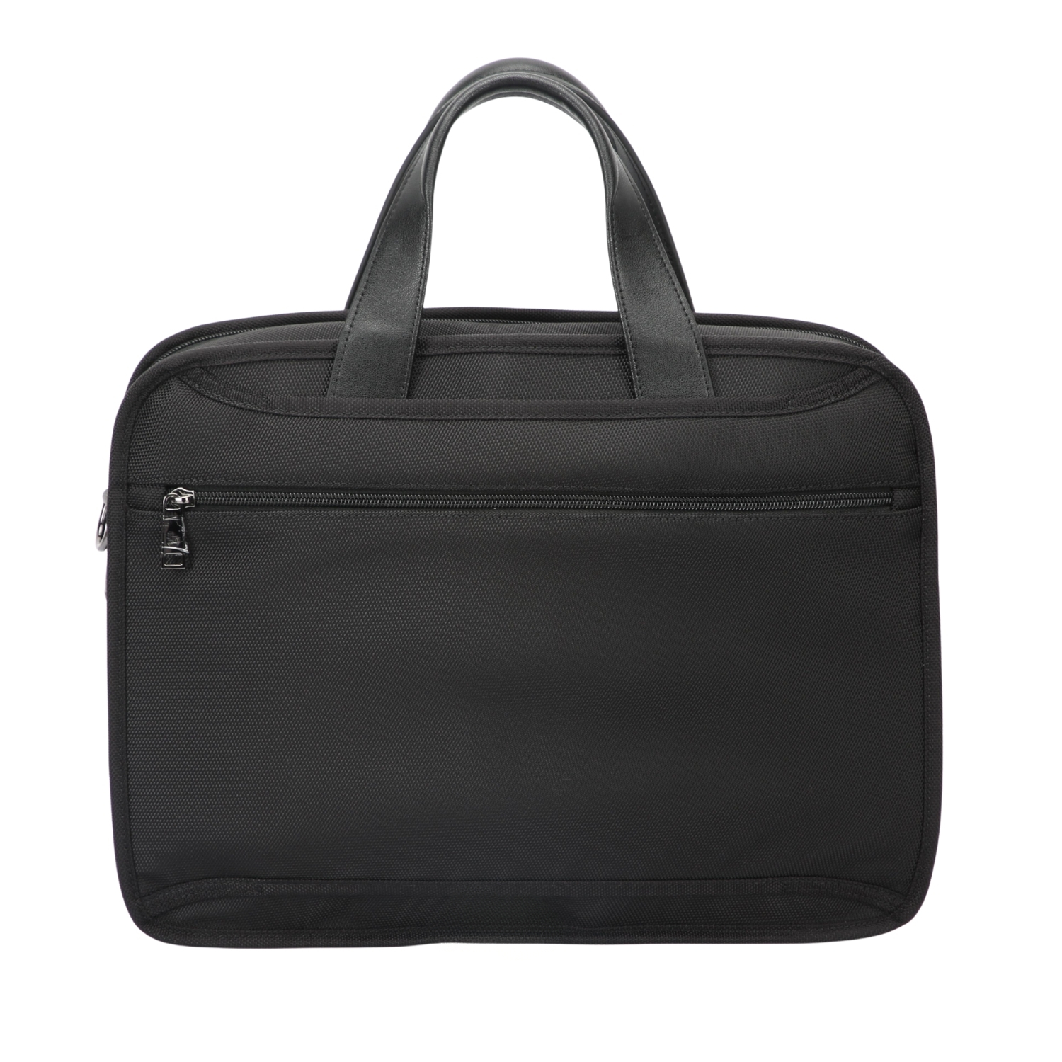 The Enforcer Briefcase | Premium Laptop Briefcase, Vegan Leather & Nylon Build, Dual Laptop & Tablet Compartments, Smart Organizer | Office, Business & Travel Bag, Black view 2
