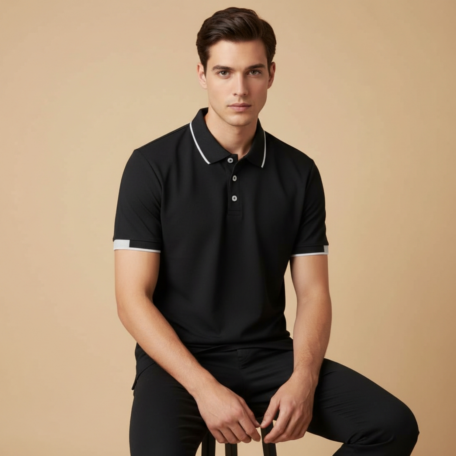 Ciclo Breathe T-Shirt | 100% Ciclo Polyester Pique Knit, Breathable Fabric, Classic Polo Collar | Smart Casual & Uniform Wear view 2