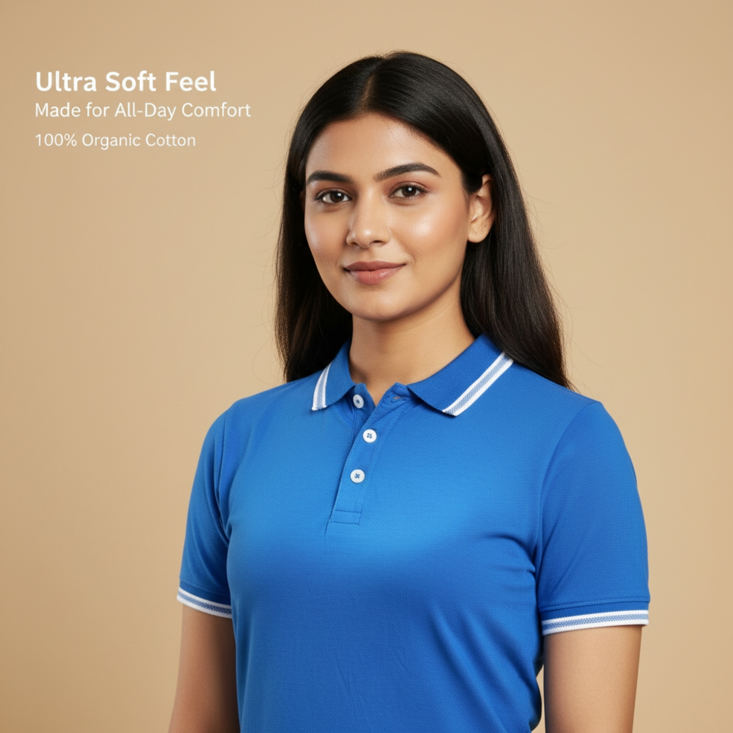 PureCot Tee | 100% Organic Cotton T-Shirt with Breathable Pique Knit, Soft Flexible Fit & Lightweight Comfort | Casual, Work & Active Wear view 4