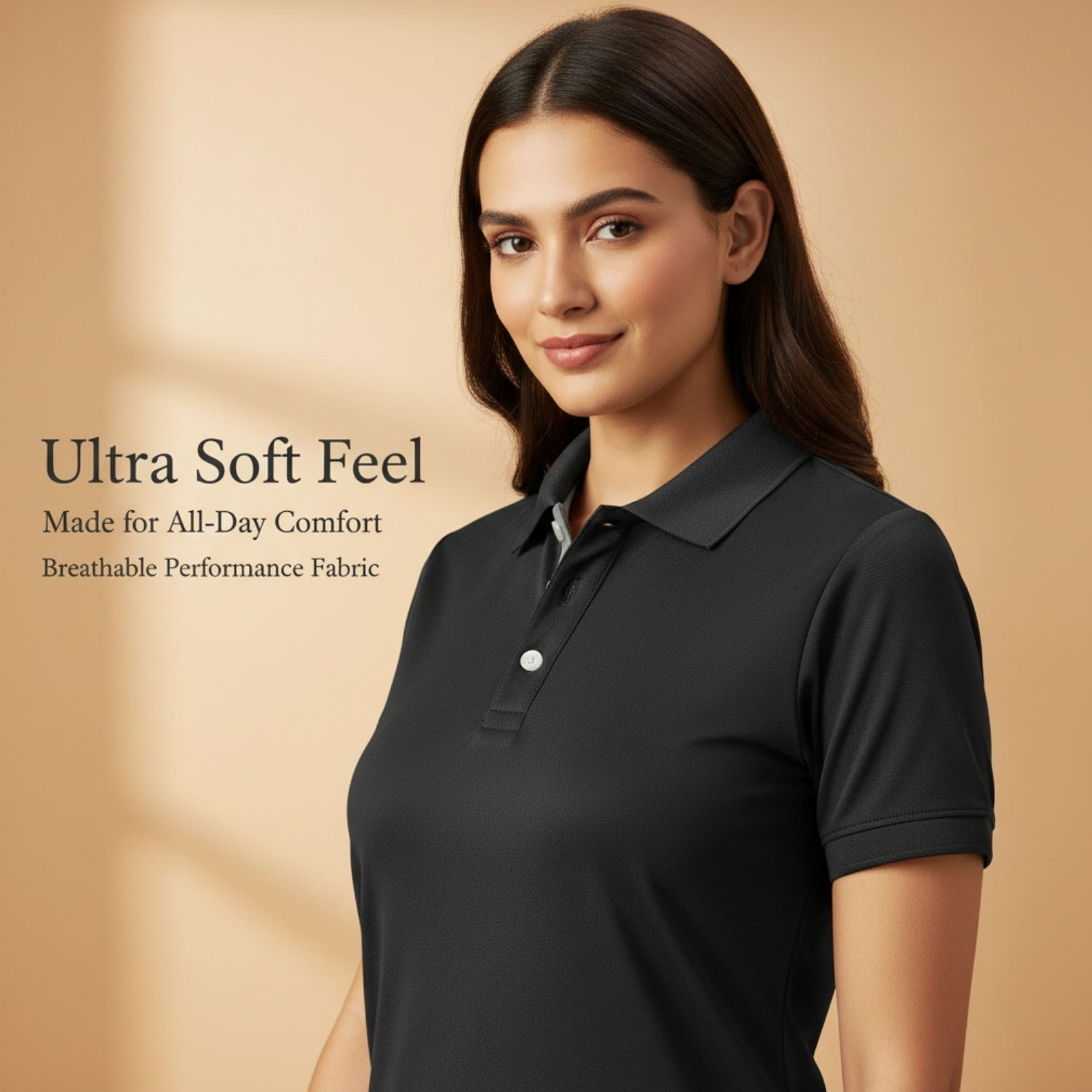 Poly Flex Polo Tee | 100% Polyester T-Shirt with Classic Collar, Lightweight Breathable Fabric & Relaxed Fit | Casual, Lounge & Active Wear view 4