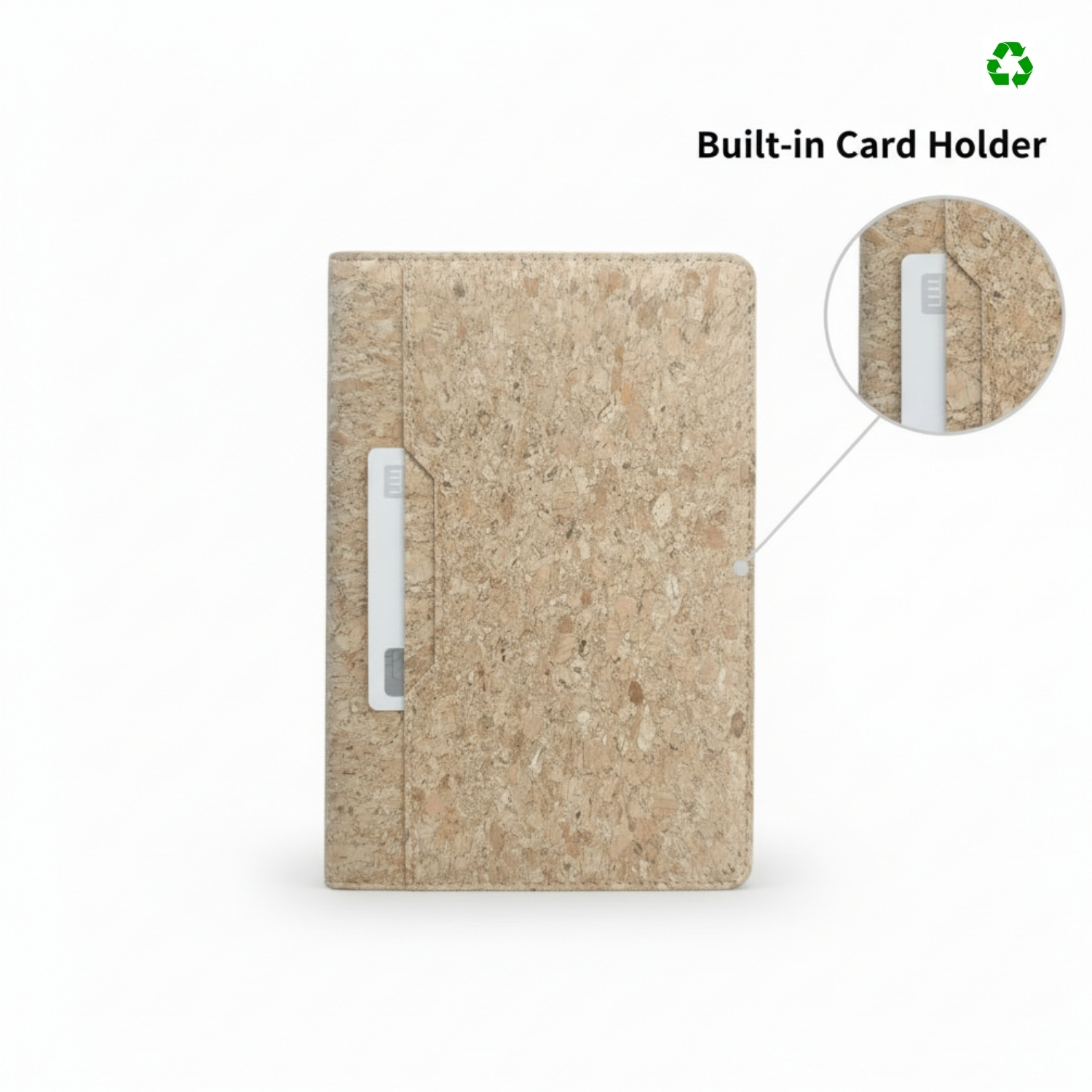 Grain Note Cork Edition | Premium Eco-Friendly A5 Notebook, Recycled Leather Cover, Two-Tone PU Design, Hardbound Journal | Stylish Notebook for Office, Gifting & Daily Use view 2