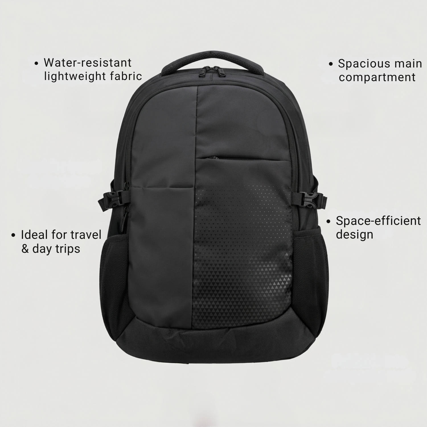 Tasker Backpack | Lightweight Water-Resistant Backpack with Spacious Compartment, Compact & Minimal Design | Travel & Everyday Carry Bag view 3