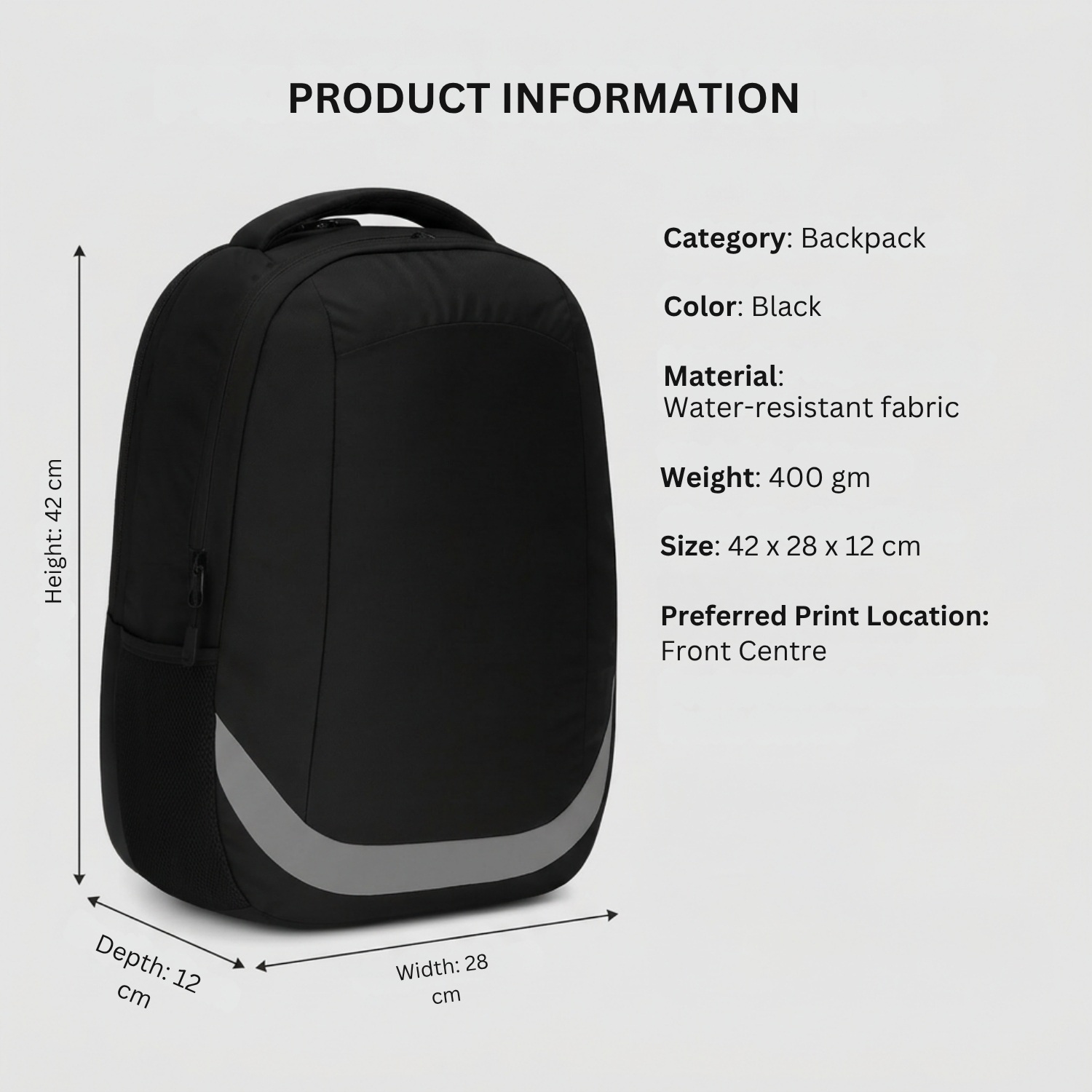 Trans Backpack | Water-Resistant Lightweight Backpack with Spacious Main Compartment, Padded Straps & Cushioned Back Panel | Daily Commute & Travel Bag view 4