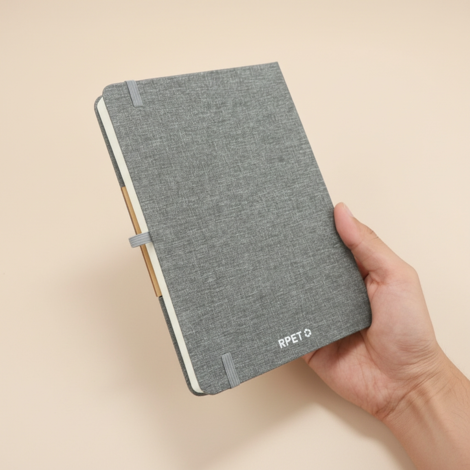 Reborn Notebook | Premium Eco-Friendly A5 Notebook, Recycled Paper, Magnetic Closure, Pen Slot & Card Holder | Sustainable Journal for Office & Daily Use, Black view 2