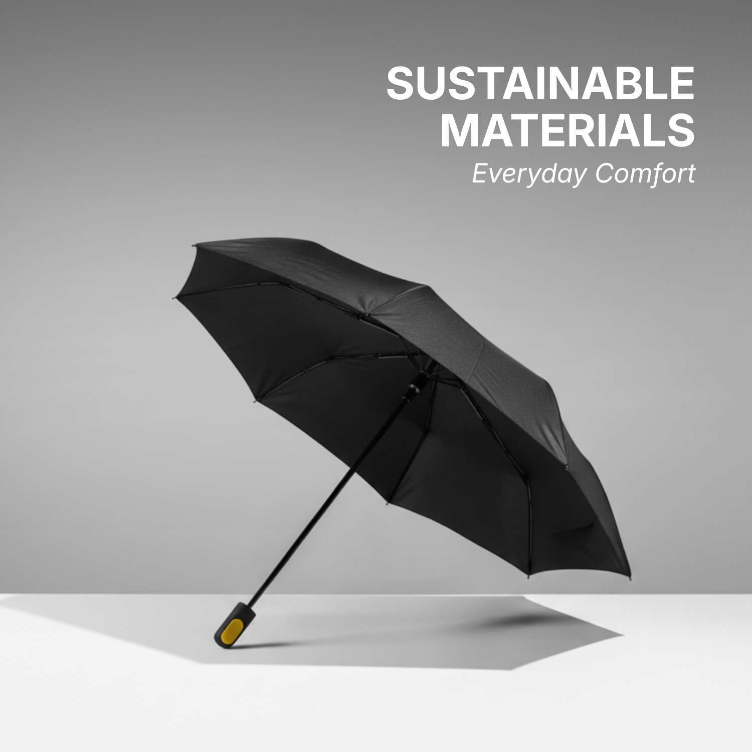 RPET Bamboo Umbrella | 190T Water-Resistant Fabric Umbrella with Natural Bamboo Handle, Durable & Stylish Design | Sustainable Corporate Gifting Umbrella view 4