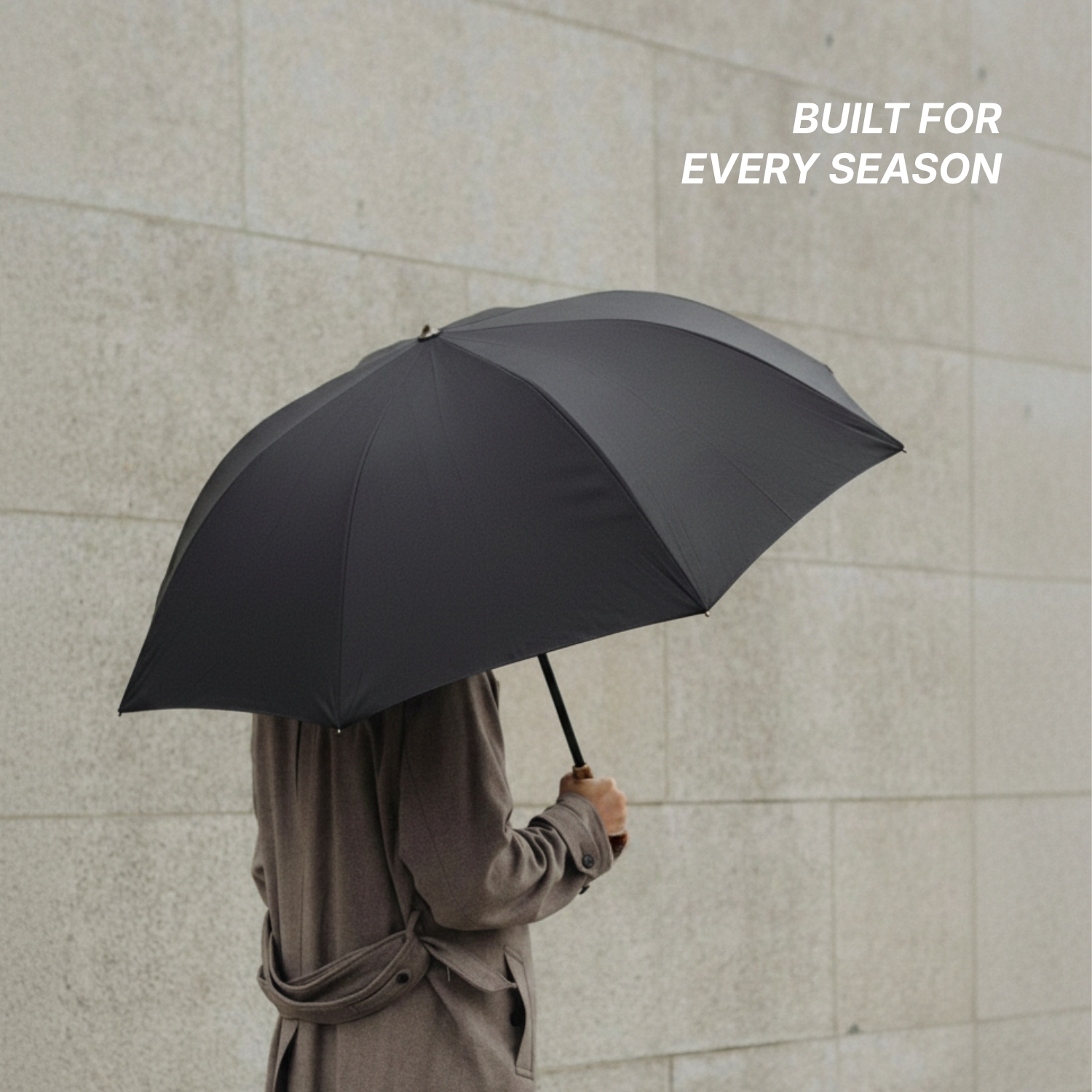 RPET Bamboo Umbrella | 190T Water-Resistant Fabric Umbrella with Natural Bamboo Handle, Durable & Stylish Design | Sustainable Corporate Gifting Umbrella view 2