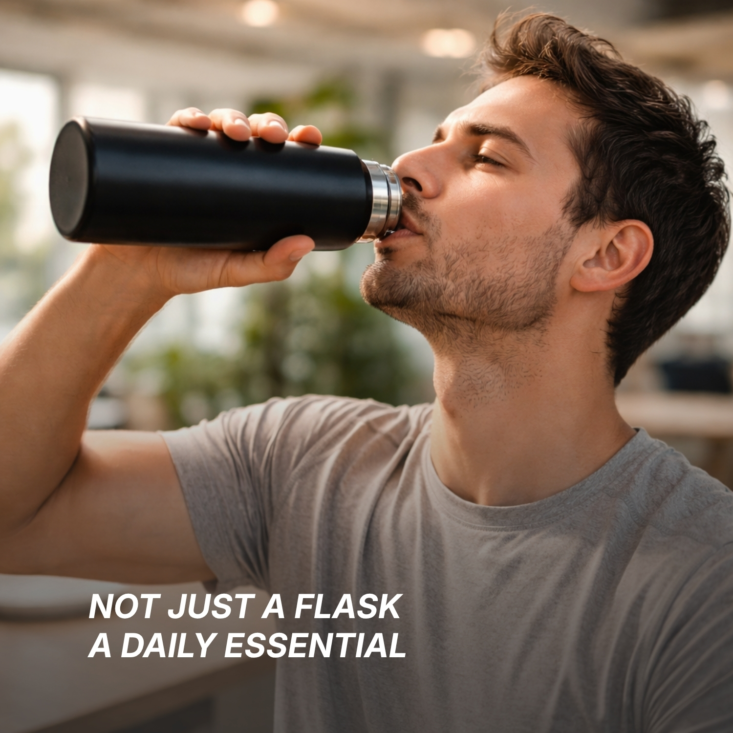Hydro Edge Vacuum Flask 750ML | ISI Certified Stainless Steel Bottle, Double-Wall Insulated, Leak-Proof Hot & Cold Water Bottle | Travel, Gym & Office Use view 3