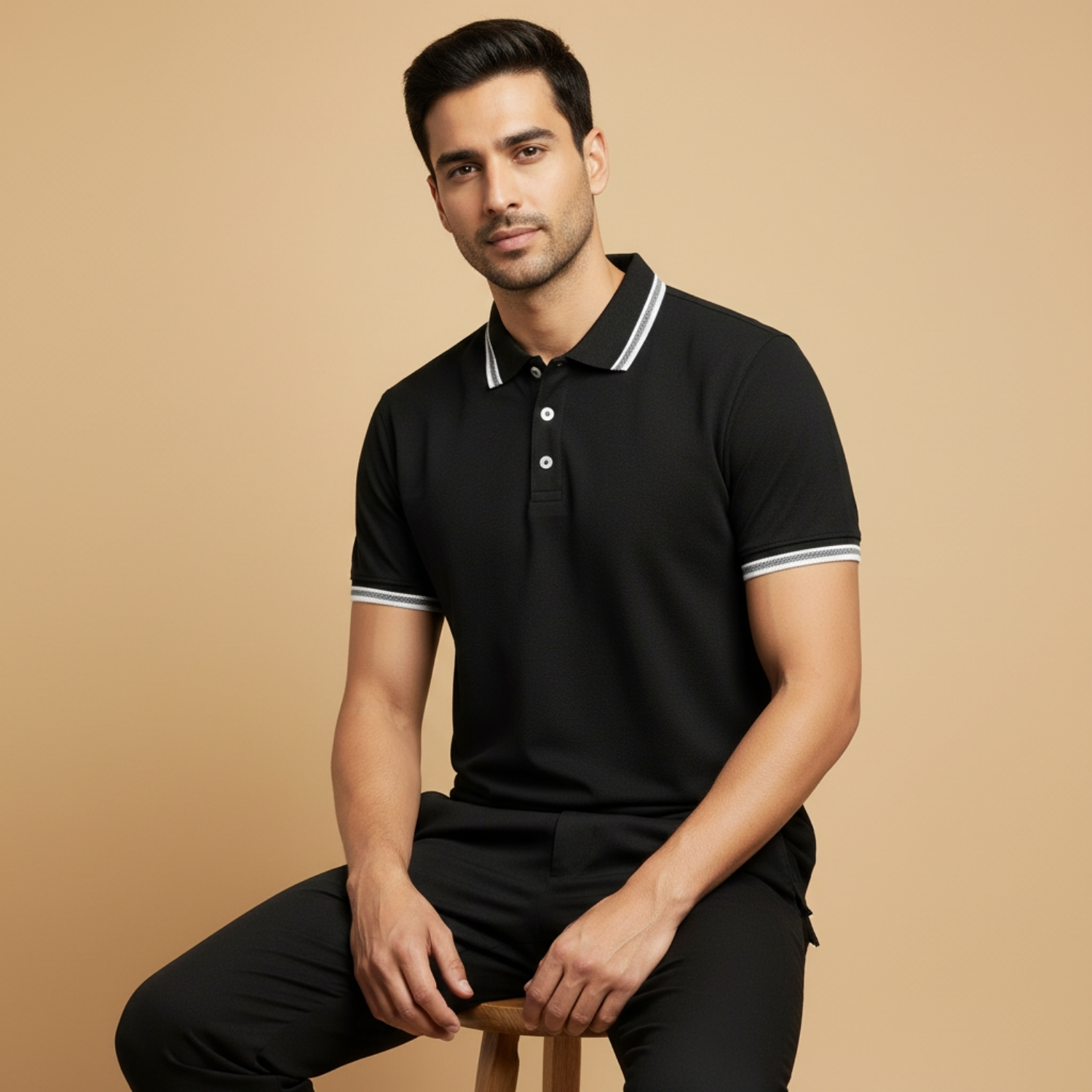 Pure Cot Tee | 100% Organic Cotton T-Shirt with Breathable Pique Knit, Soft Flexible Fit & Lightweight Comfort | Casual, Work & Active Wear view 2