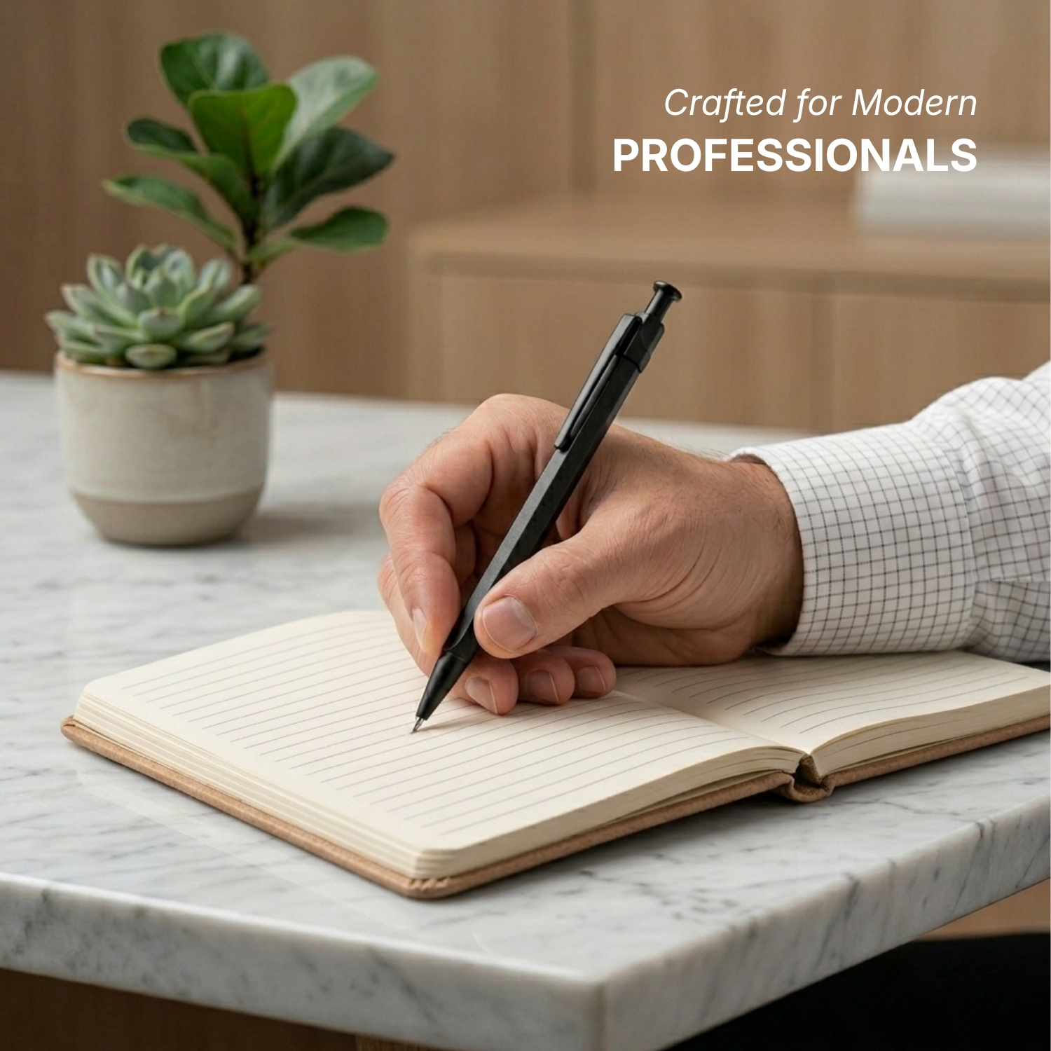 "Re Al Hex Pen 2 | Recycled Aluminum Eco-Friendly Pen with Stylus Option, Matte Finish, Ergonomic Grip, Lightweight Design | Ideal for Corporate Gifting, Branding & Daily Use " view 3