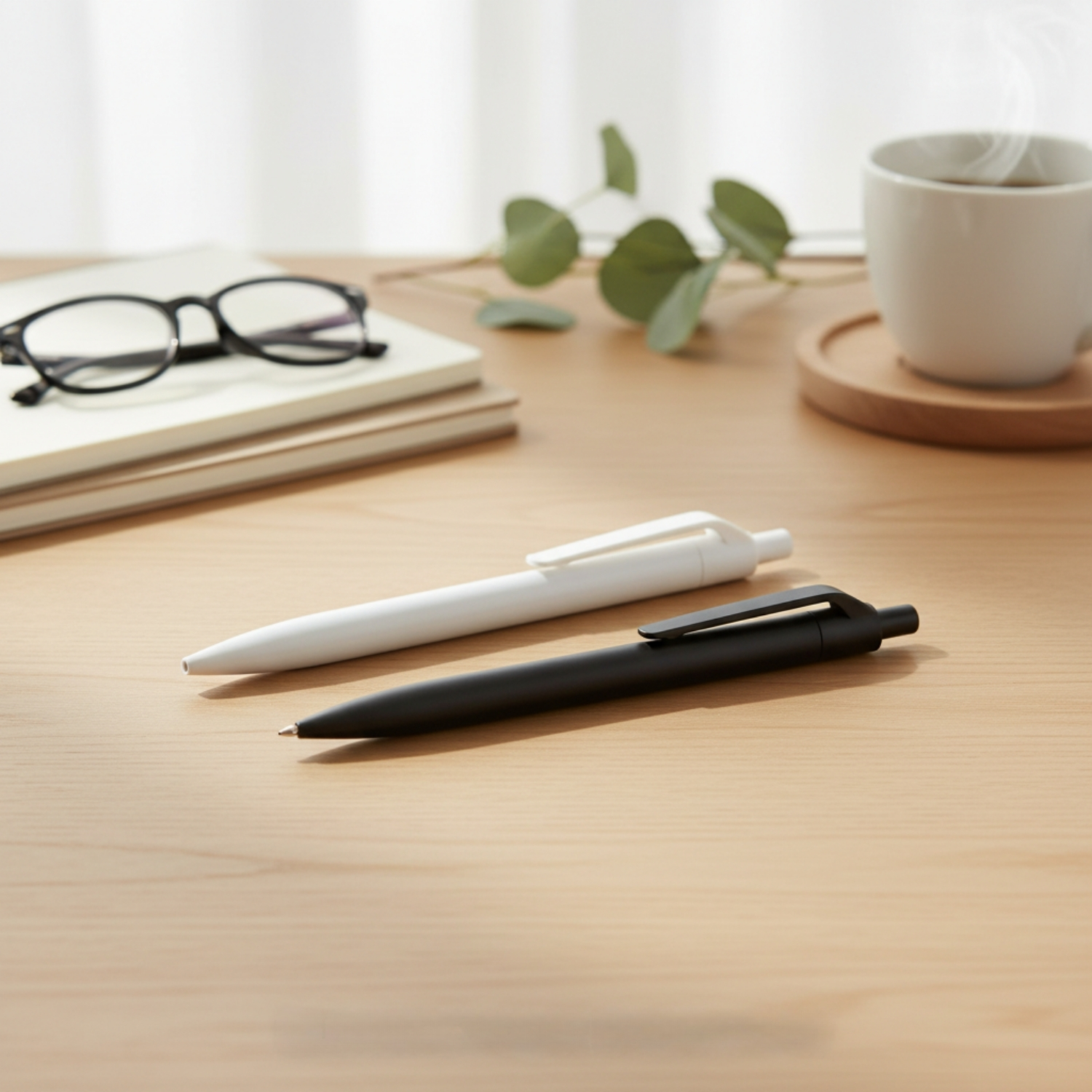Stone Dot Pen | Push Action Ballpoint Pen with Stone Waste & Wheat Straw PP, 90% Biodegradable, Durable Eco-Friendly Writing Pen | Corporate Gifting Pen view 3
