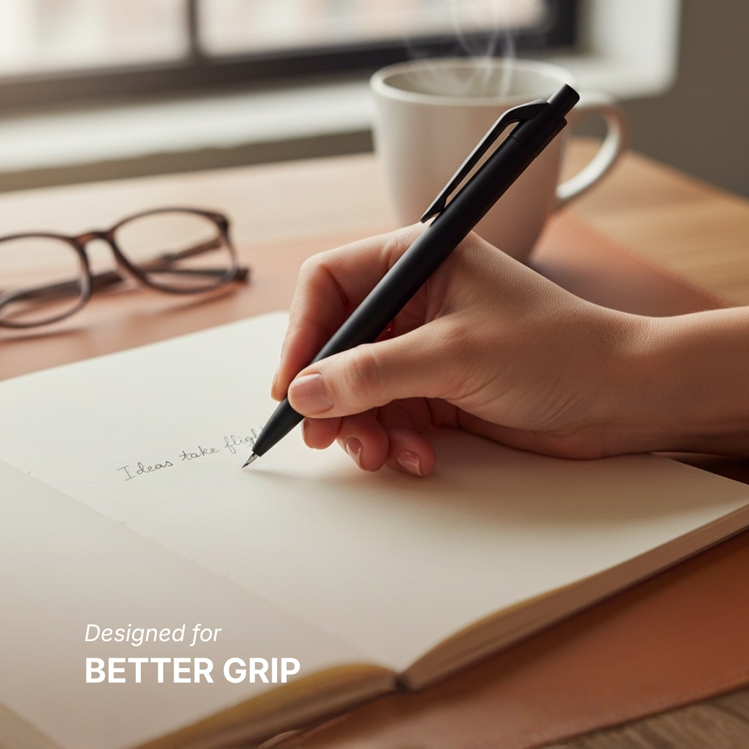 Stone Dot Pen | Push Action Ballpoint Pen with Stone Waste & Wheat Straw PP, 90% Biodegradable, Durable Eco-Friendly Writing Pen | Corporate Gifting Pen view 2