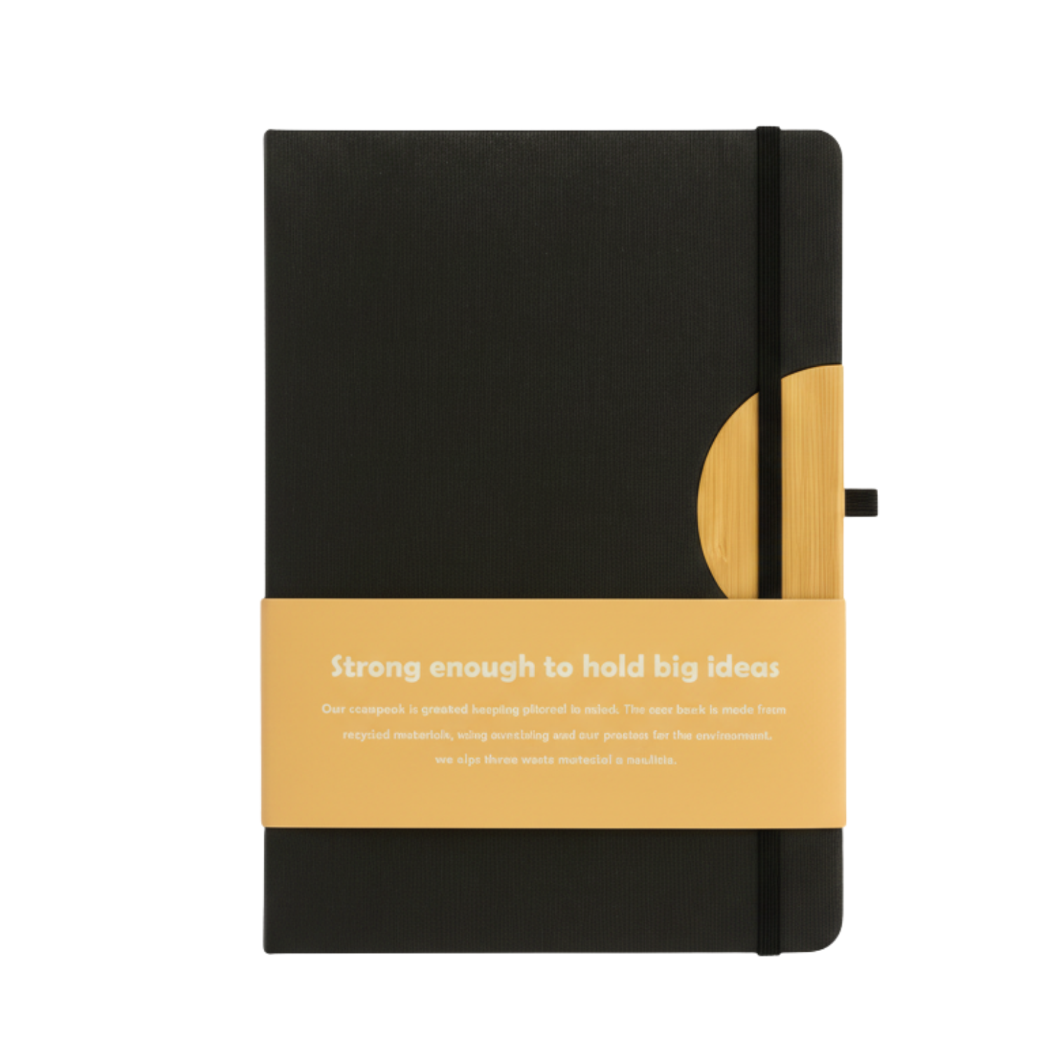 Reborn Notebook | Premium Eco-Friendly A5 Notebook, Recycled Paper, Magnetic Closure, Pen Slot & Card Holder | Sustainable Journal for Office & Daily Use, Black