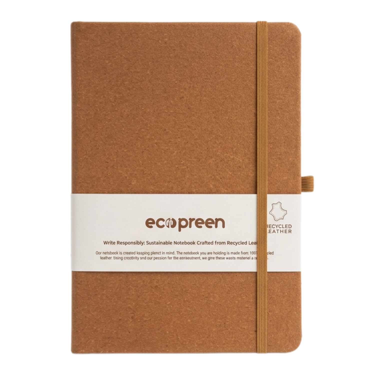 Recycled Leather Notebook | Two-Tone PU Hard Cover Notebook, Eco-Friendly, Durable & Premium Finish | Corporate Gifting & Professional Journal