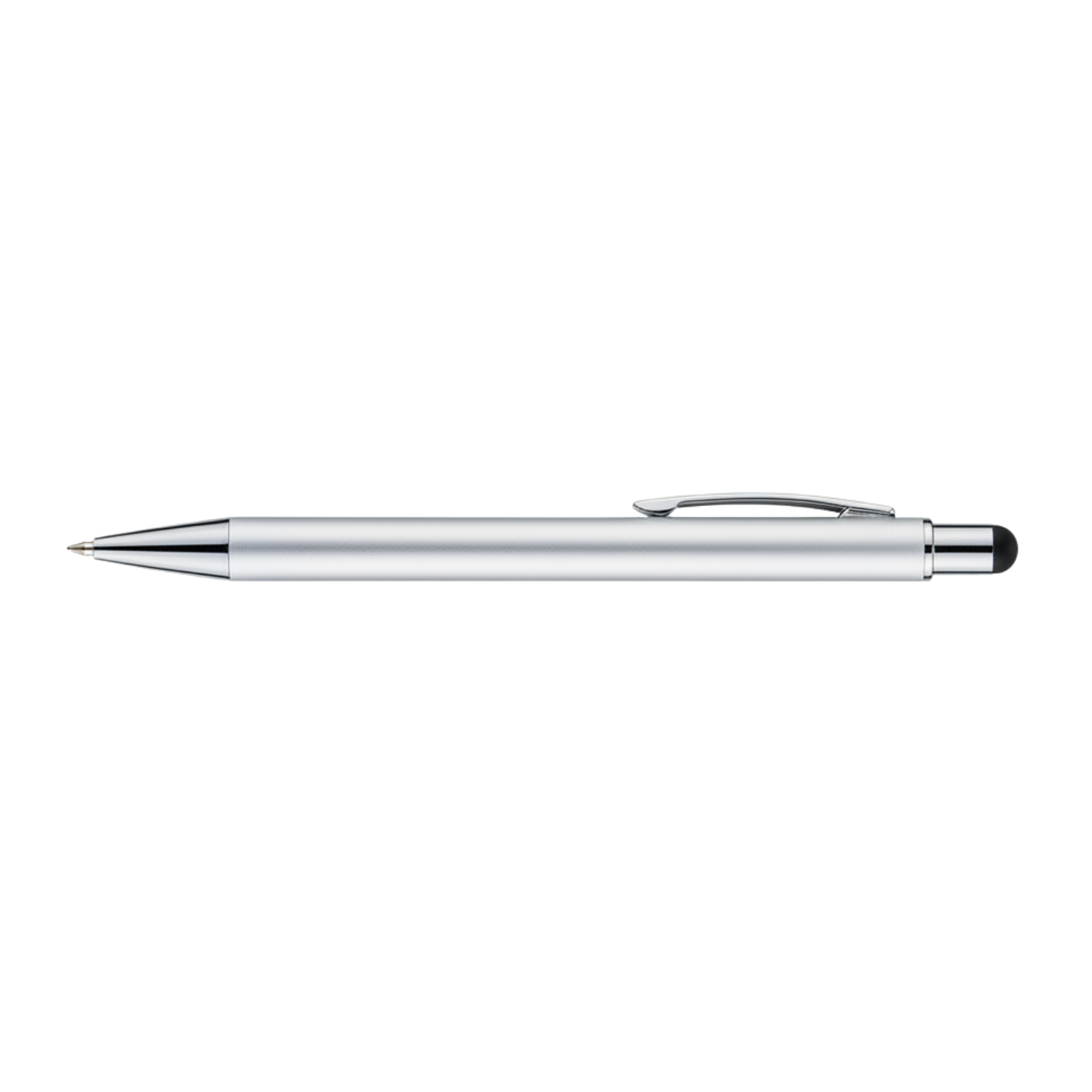 The Alu Mark Slim Pen | Premium Recycled Aluminum Pen with Stylus, Matte Gunmetal Finish, German Blue Ink Refill | Eco-Friendly Executive Pen for Office & Gifting, Grey