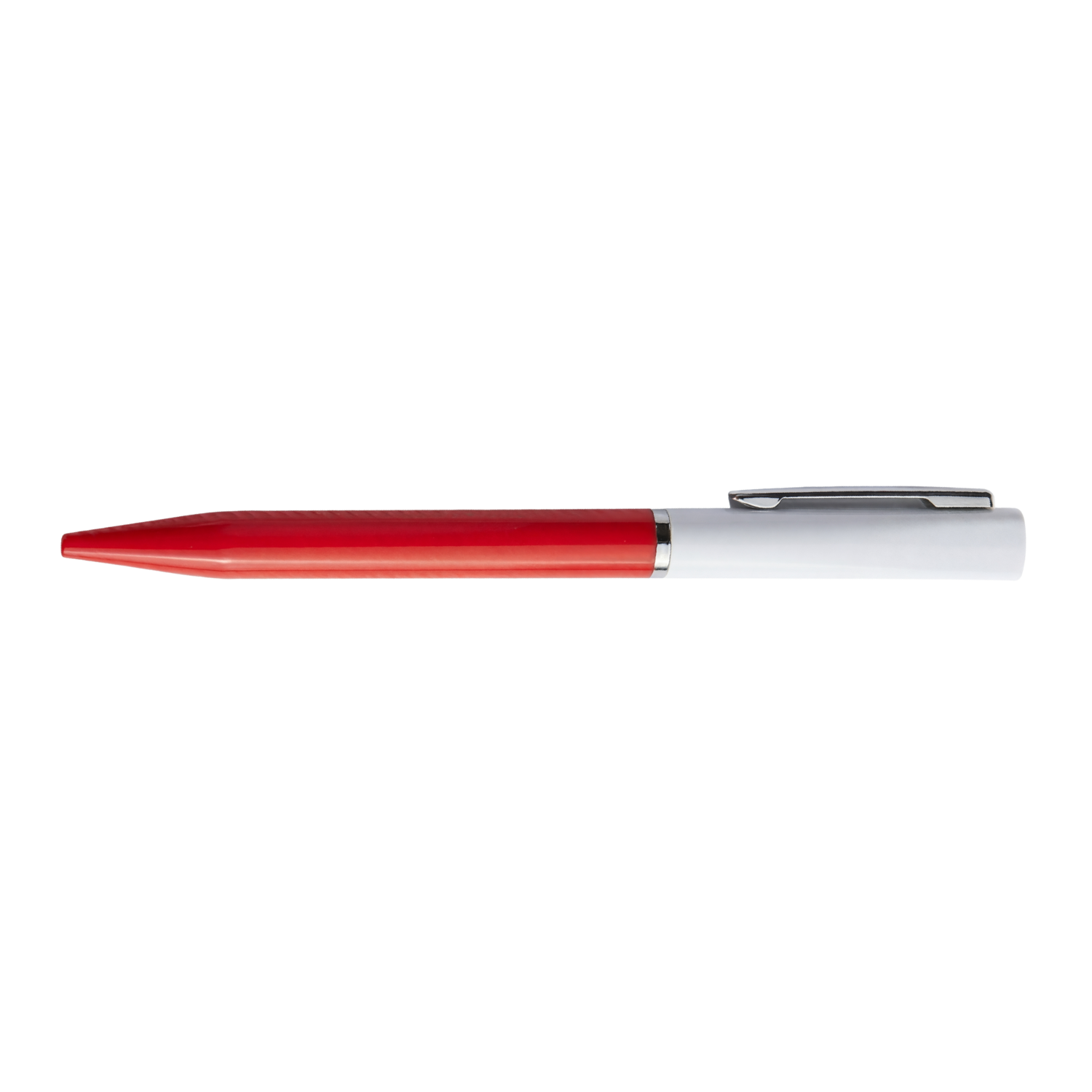 Twist Ballpen | Dual-Tone Twist-Action Pen with White & Color Barrel, Chromed Ring & Metal Clip | Premium Writing Pen for Office & Corporate Gifting