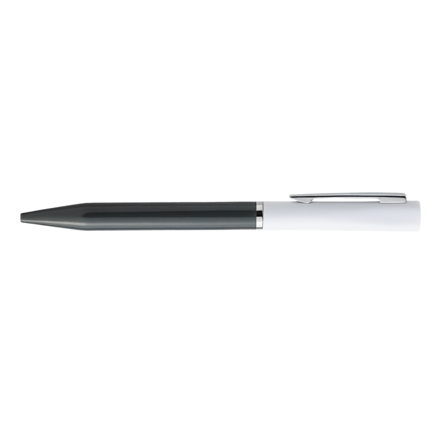 Twist Ball Pen | White & Bold Color Barrel Pen with Chrome Ring & Metal Clip, Smooth Writing, Elegant Design | Corporate Gifting Pen