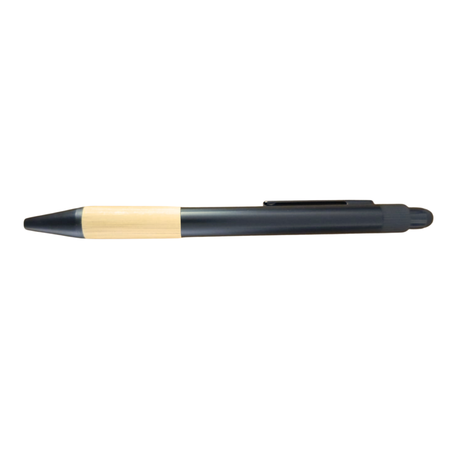 Eco Bam Pen | Recycled Aluminium Ball Pen with Matte Silver Finish, Cork Grip & Touchscreen Stylus Tip | Premium Corporate Gifting Pen