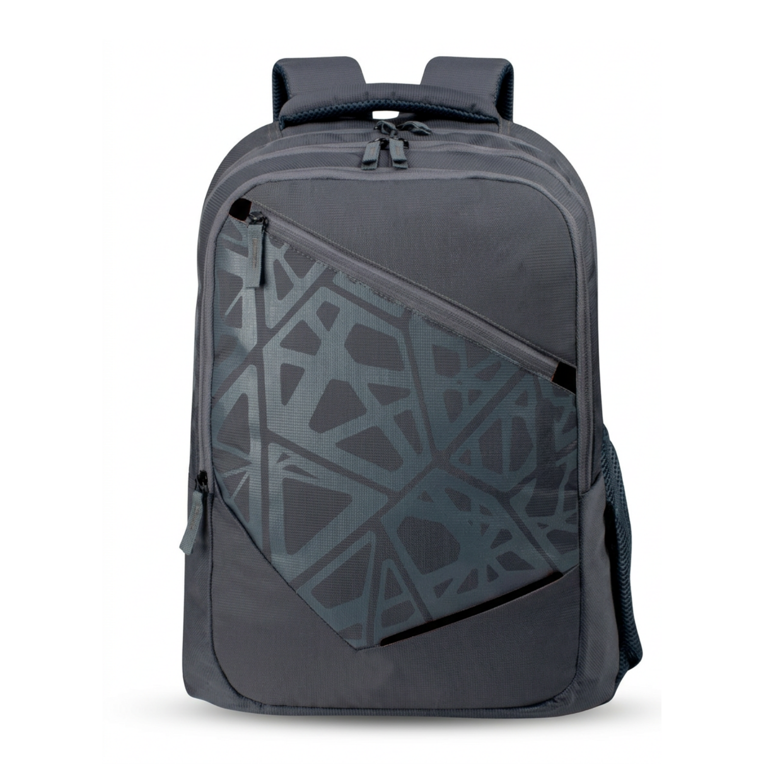 Luno Backpack | Durable Polyester Backpack with Dual Compartments, Geometric Design, Padded Straps & Utility Pocket | Tech-Savvy Everyday Carry Bag