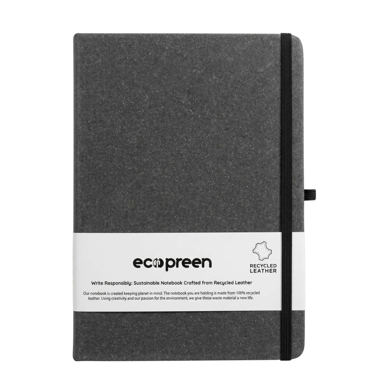 Recycled Leather Notebook | Two-Tone PU Hard Cover Notebook, Eco-Friendly, Durable & Premium Finish | Corporate Gifting & Professional Journal