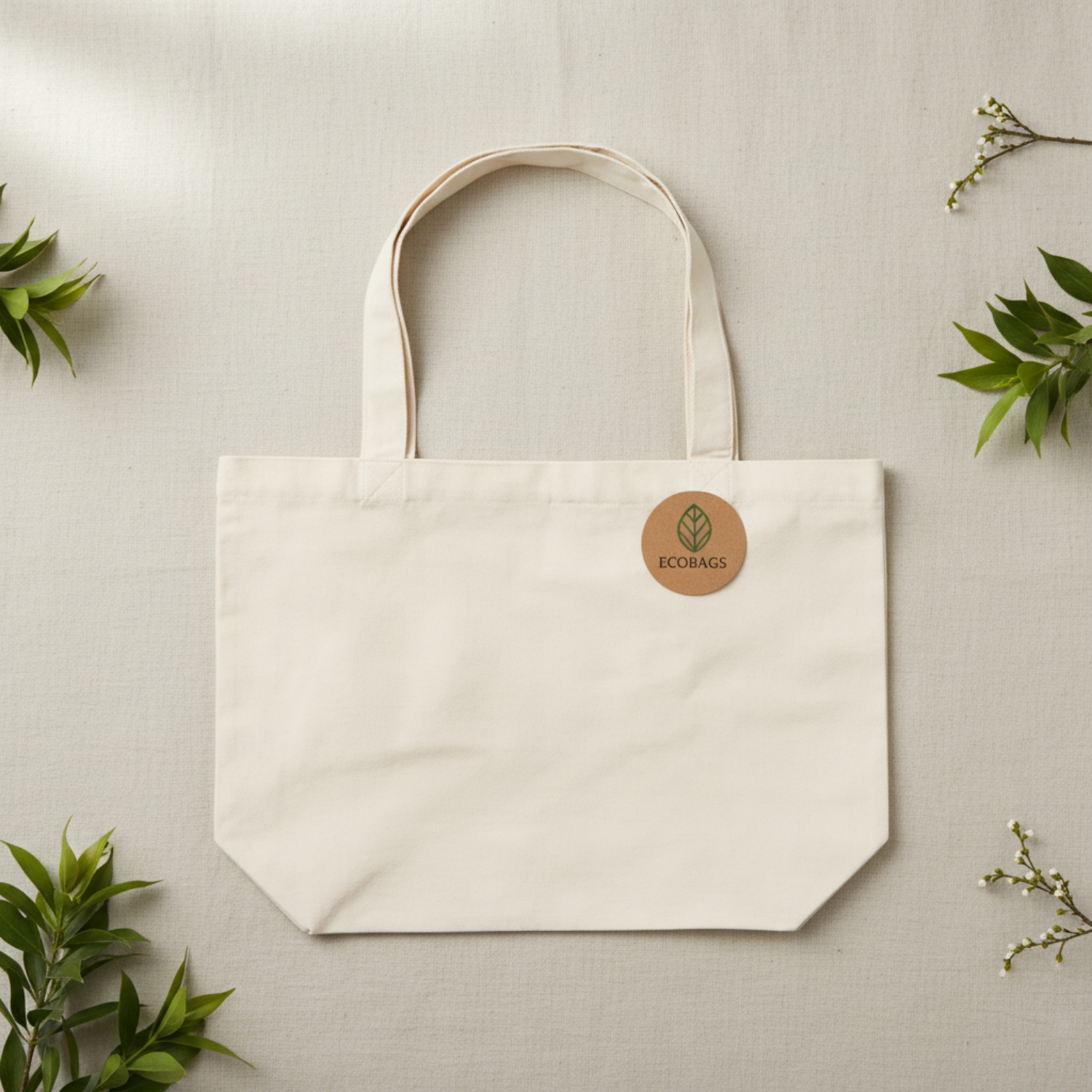 Organic Cotton Eco Tote Bag | GOTS Certified Eco-Friendly Tote, Spacious & Durable, Reusable Shopping & Daily Carry Bag | Sustainable Corporate Gifting view 2