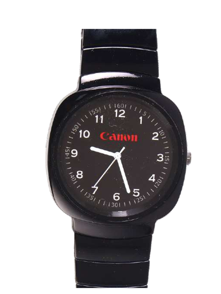 Classic Black Dial Silicone Strap Watch