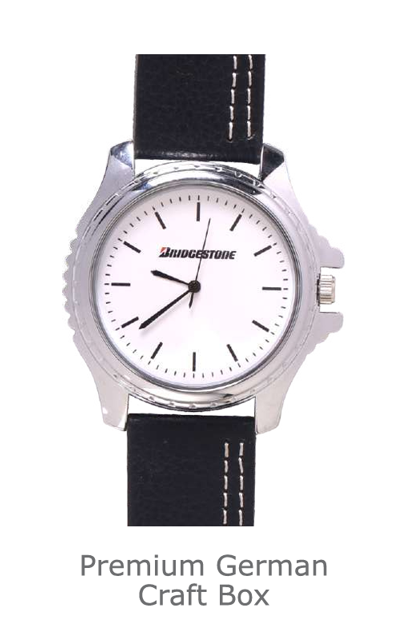Minimal Silver Dial Leather Strap Watch