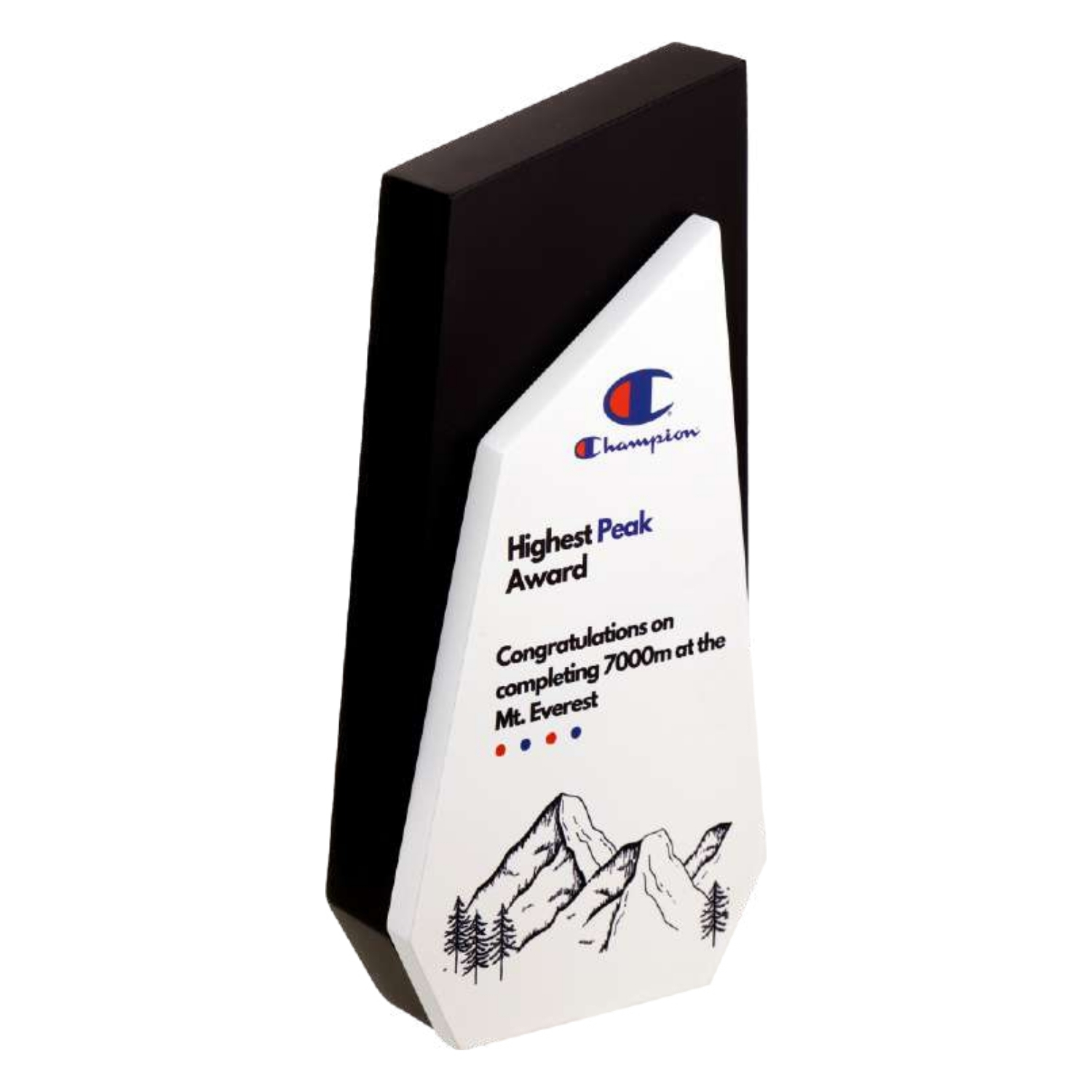 Modern Corporate Recognition Trophy – Wooden Award with Angled Panel Design | Employee Achievement & Performance Awards