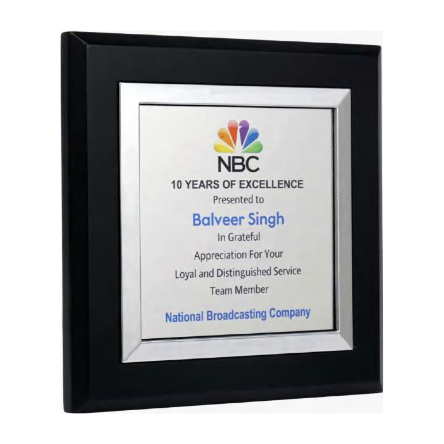Classic Framed Award Plaque – Corporate Recognition Trophy | Employee Appreciation & Service Awards