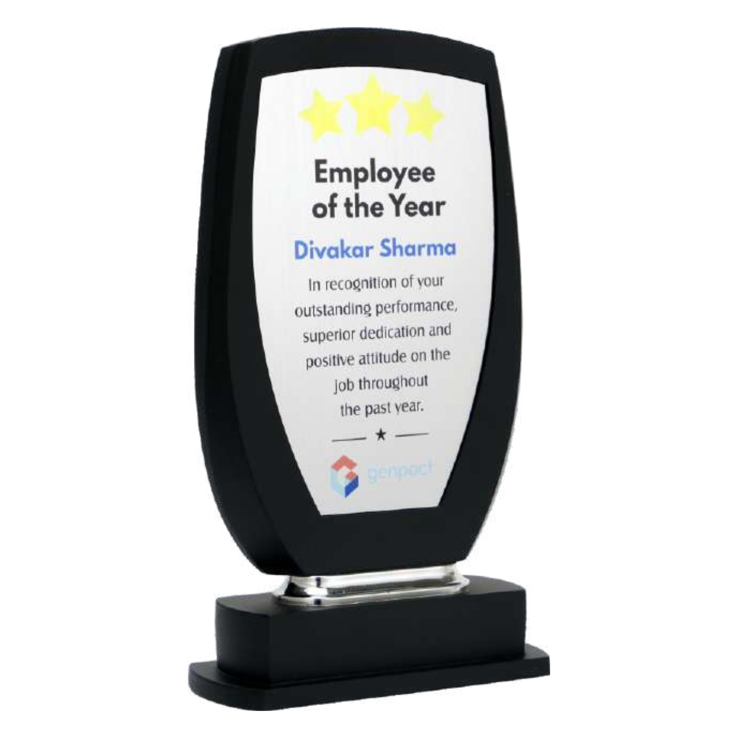 Premium Curved Corporate Trophy – Recognition Award with Modern Design | Employee of the Year & Performance Awards