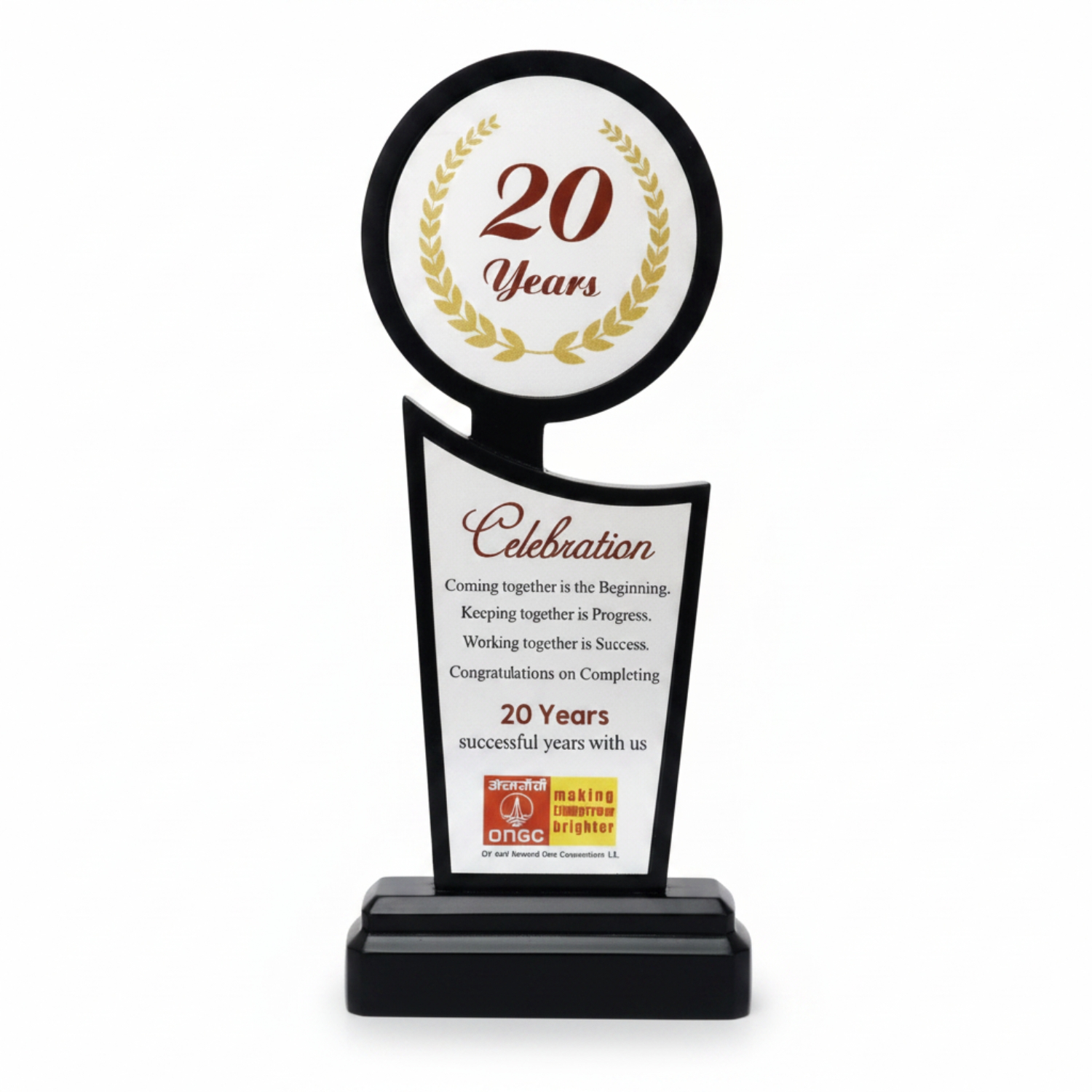 Anniversary Corporate Trophy – Recognition Award with Circular Top Design | Milestone & Celebration Awards