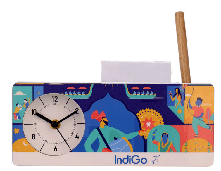 FESTIVE DESK CLOCK ORGANIZER