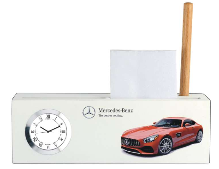 SLIMLINE  DESK CLOCK ORGANIZER