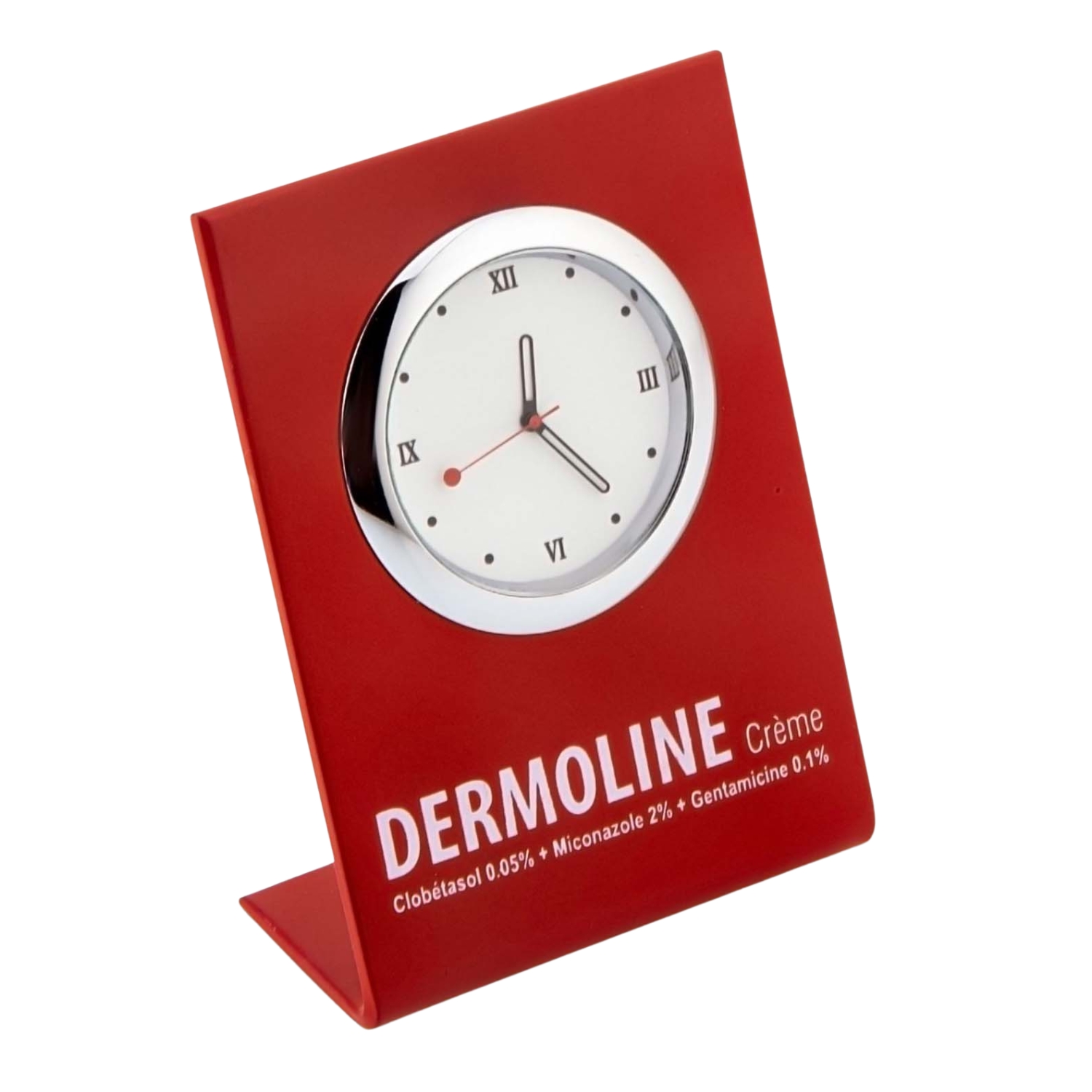 Bold Red Angled Desk Clock BTC - 4318
