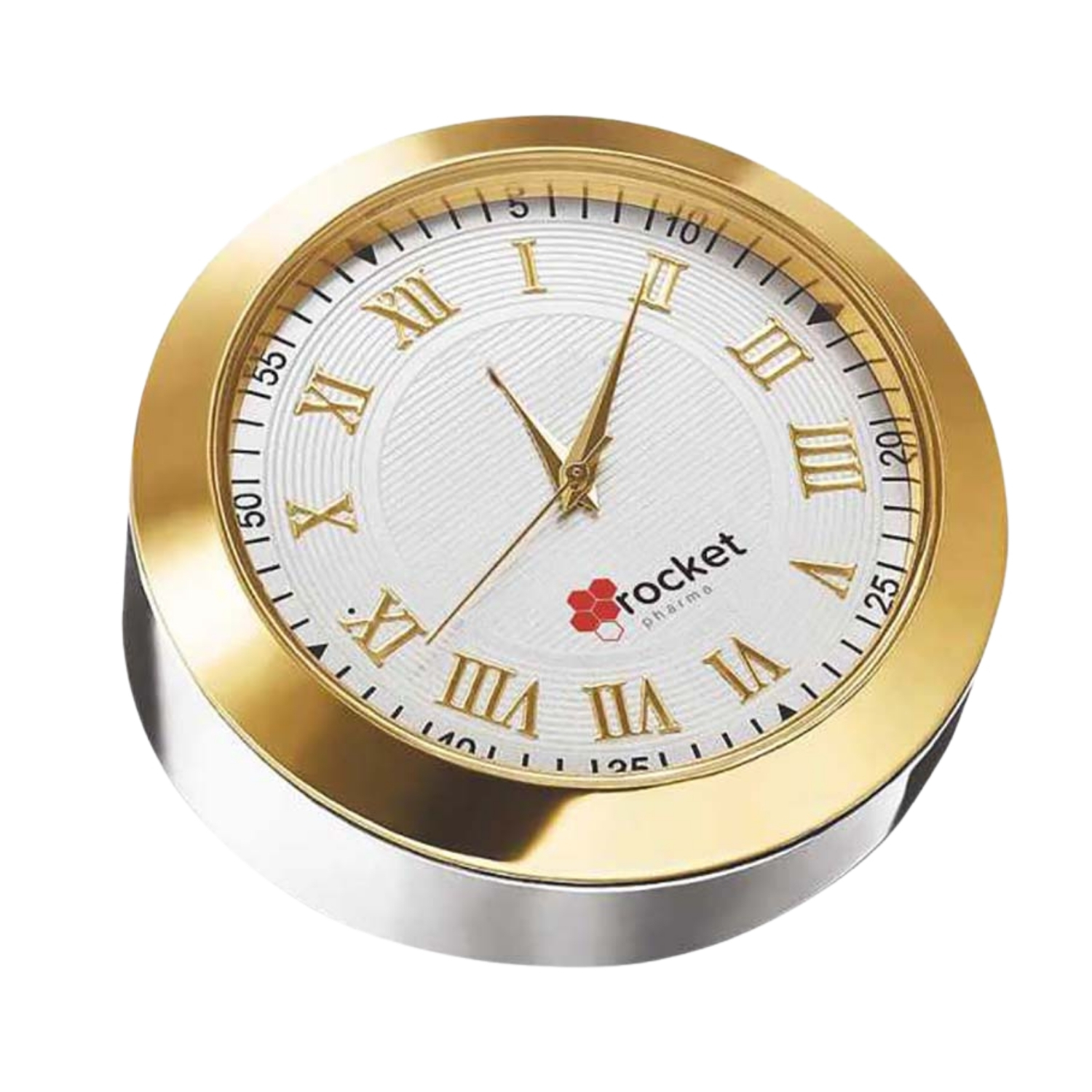 Round Gold-Trim Desk Clock BTC - 4224