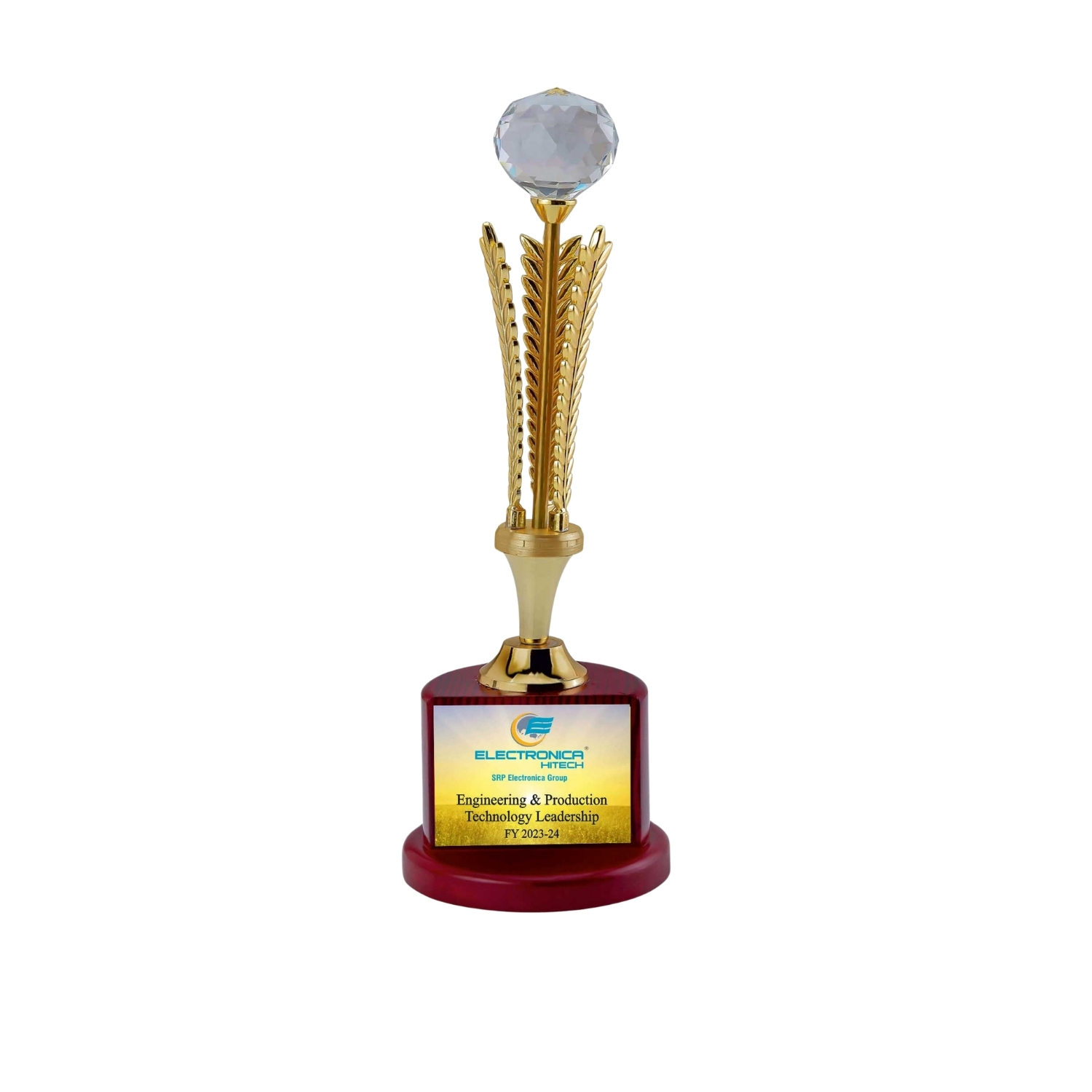 Crystal Laurel Excellence Trophy TRO - 2281