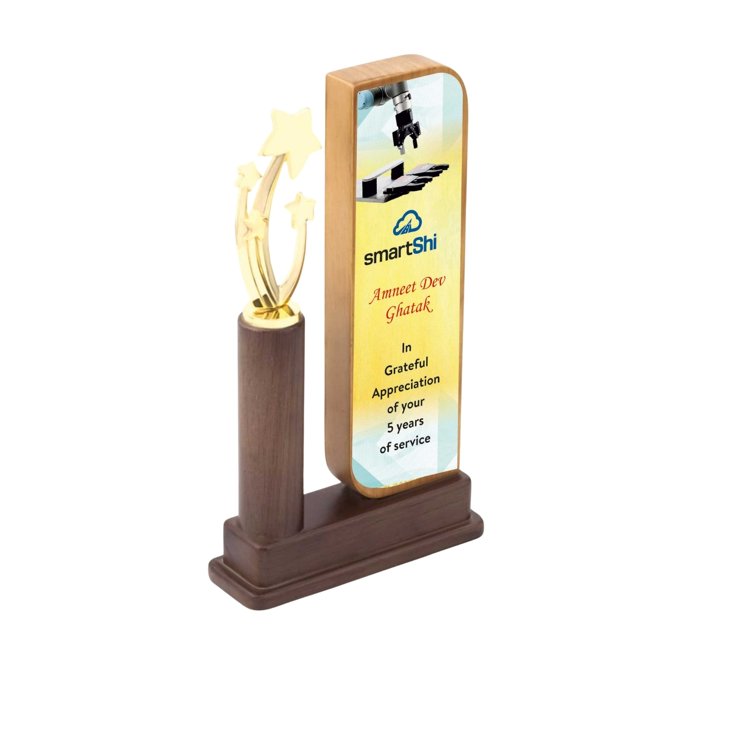 Eco-Friendly Steam Beech Pillar 4-Star Trophy TRO - 2326