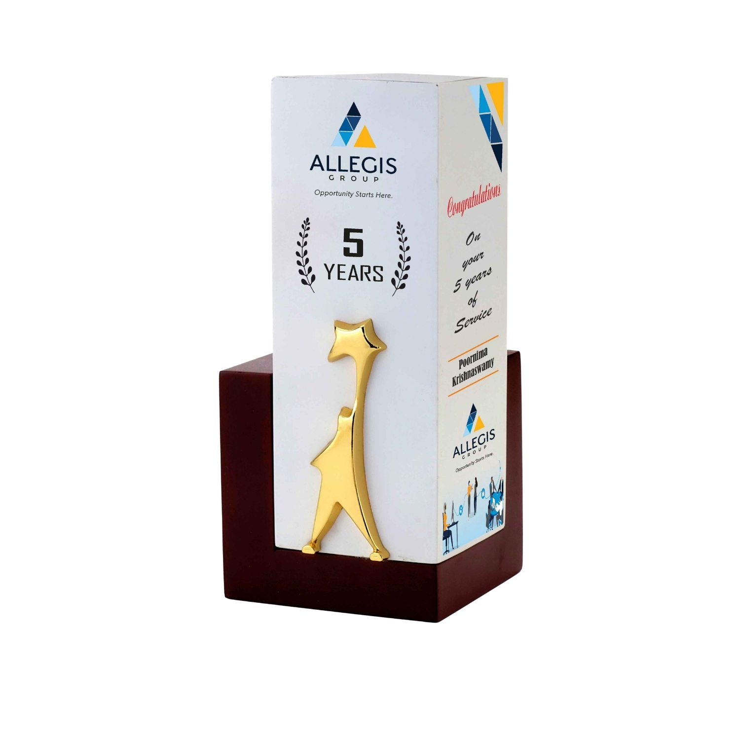 Wooden Brick Trophy TRO - 2353