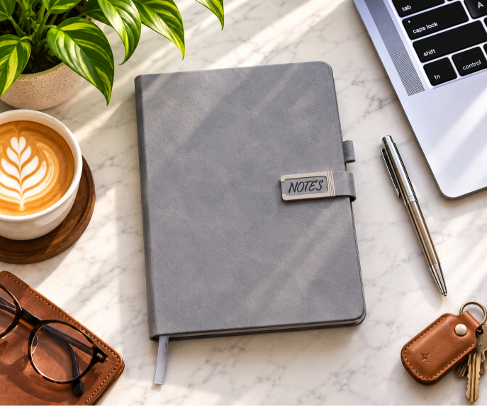 GE-808 Smoke-D Lock Notebook