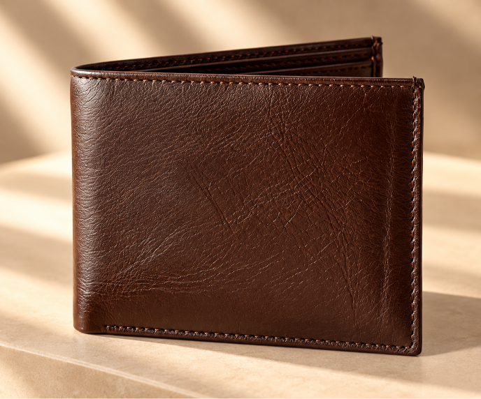GE-857 Premium brown leather wallet